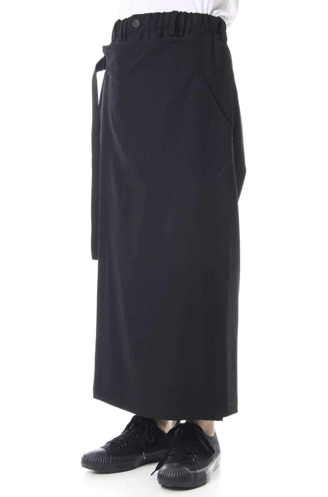 Yohji Yamamoto Pour Homme- W/Gabardine Slim Wrap Pants