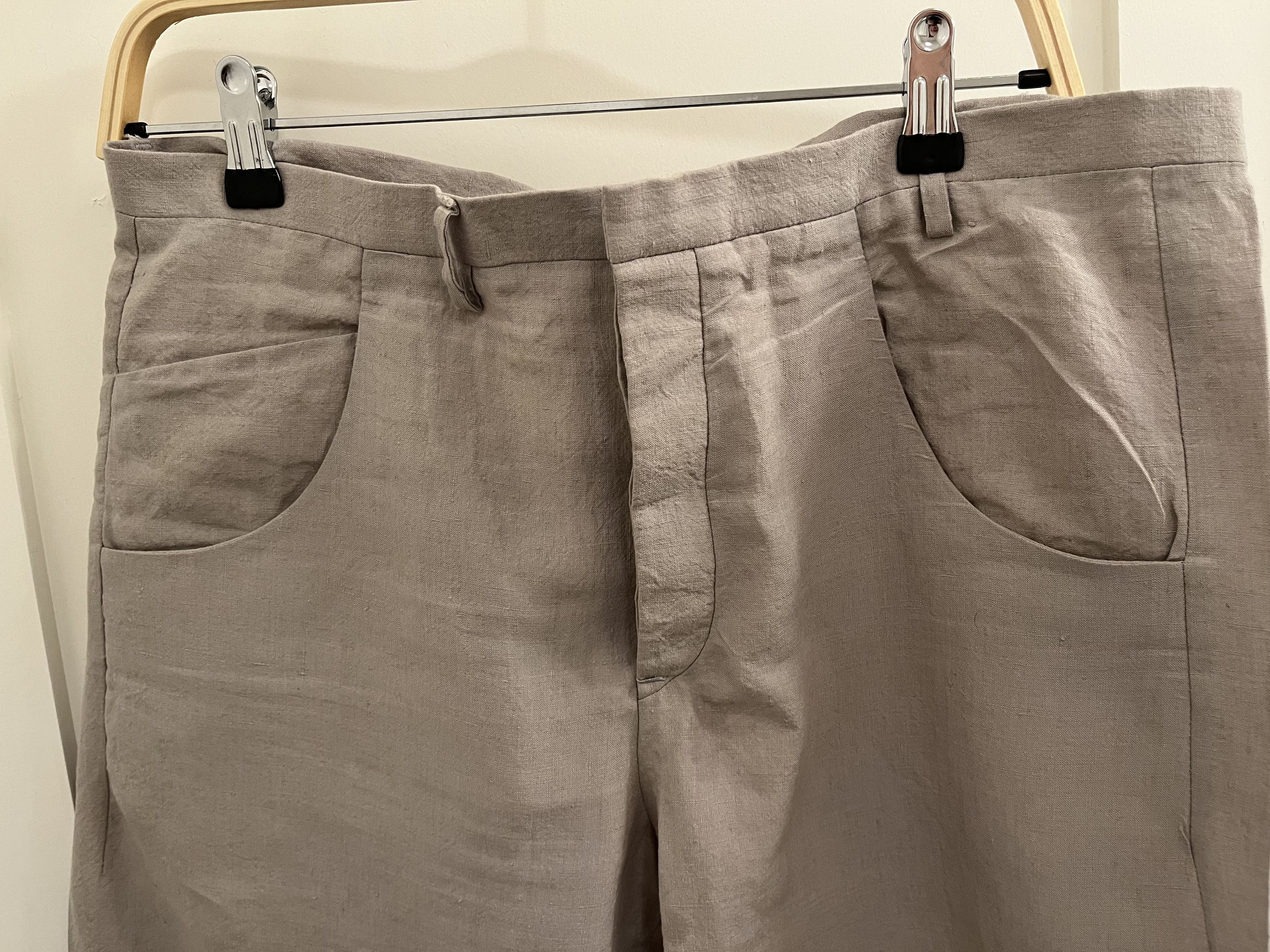 Label Under Construction Label Under Construction one cut pants gray linen $900 Size US 32 / EU 48 - 2 Thumbnail