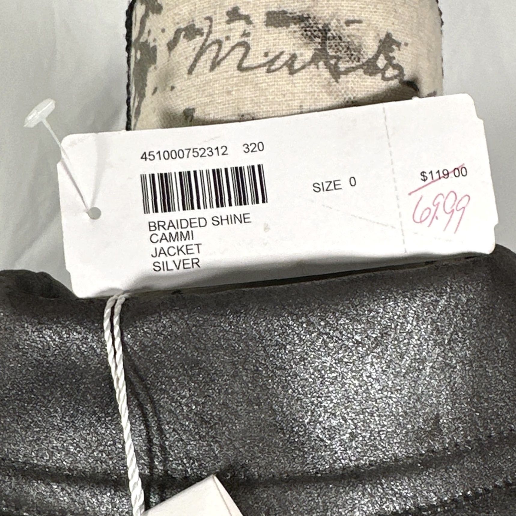 Vintage Chico's Jacket Womens 0 Silver Braided Shine Cammi Button Up Pockets NWT Jacket Womens 0 Silver Braided Shine Cammi NWT Size XS / US 0-2 / IT 36-38 - 6 Thumbnail