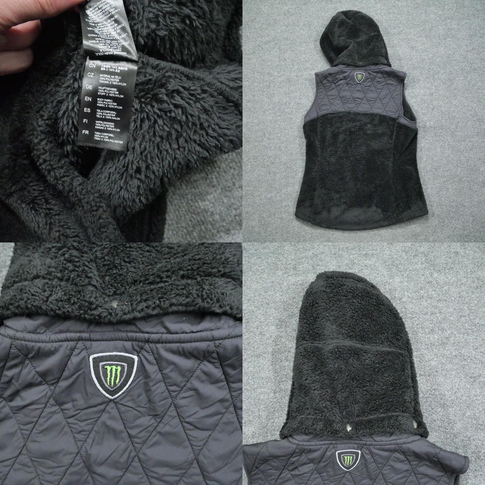 Vintage VEST Womens Kuhl Black Hooded Fleece Outdoors Zip Short Sleeveless Casual Size M / US 6-8 / IT 42-44 - 8 Thumbnail