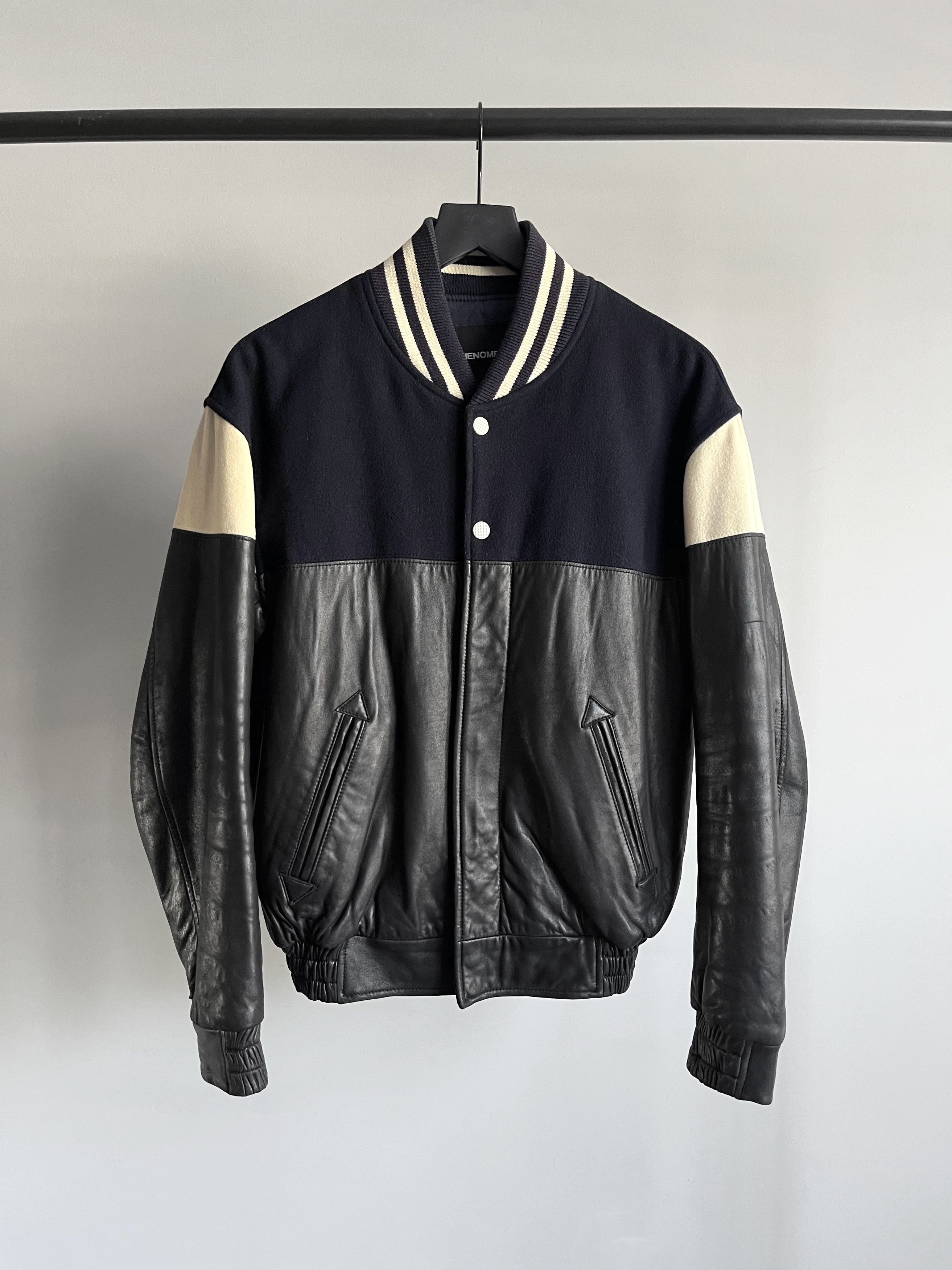 AW12 Hybrid Varsity Leather Jacket