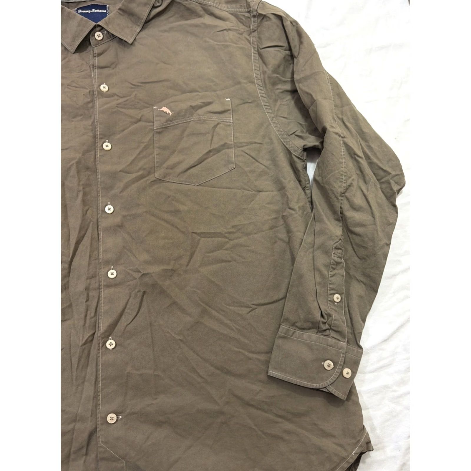 Tommy Bahama Tommy Bahama Shirt Men’s XXL Long Sleeve Button-Up Brown Silk Cotton Blend Button-Up Shirt Mens 2XL Long Sleeve Brown Silk Cotton Blend Size US XXL / EU 58 / 5 - 5 Thumbnail