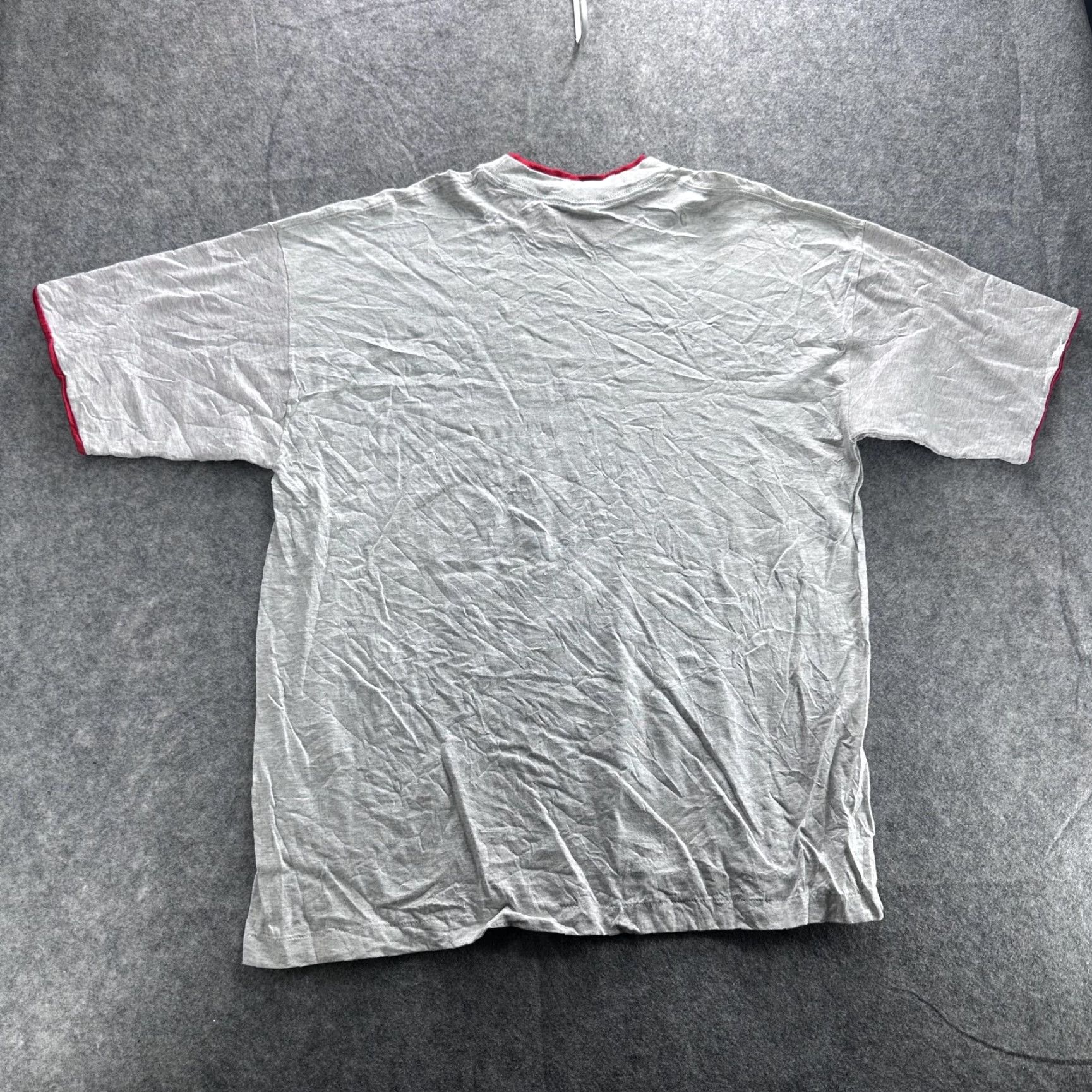 Vintage VINTAGE Signal Sports Lincoln Technical Institute LTI Shirt 2XL Gray Red Ringer Tee 90s Mens Size US XXL / EU 58 / 5 - 6 Thumbnail