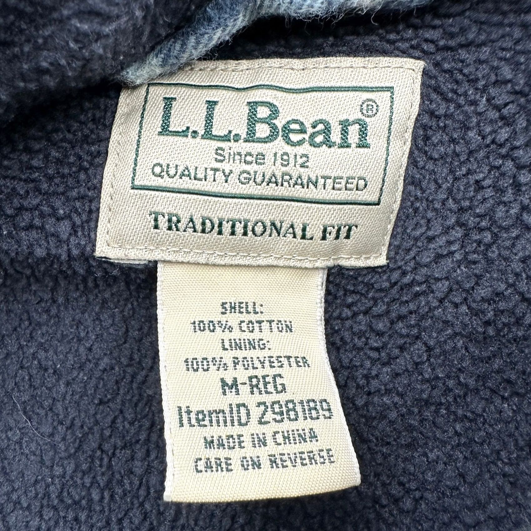 Vintage LL Bean Fleece Lined Flannel Shirt Mens Medium Traditional Fit Blue Plaid Shirt Size US M / EU 48-50 / 2 - 3 Thumbnail