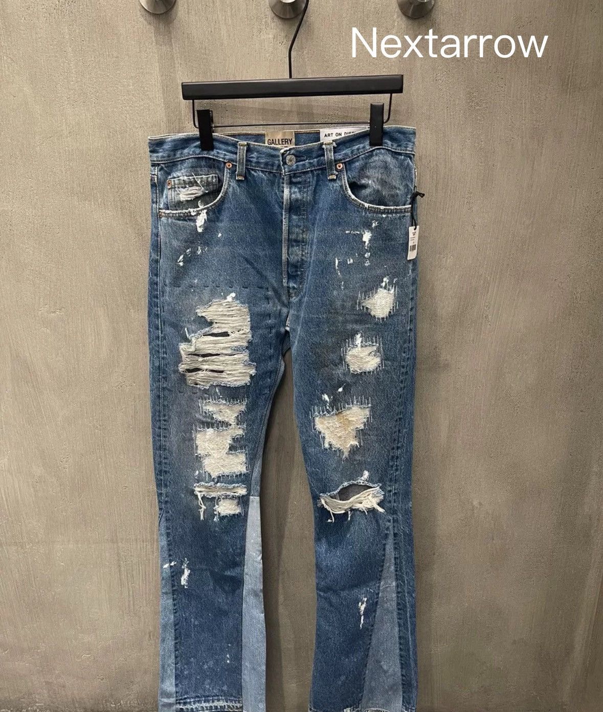 Gallery Dept Destruction of splashed ink horn jeans
