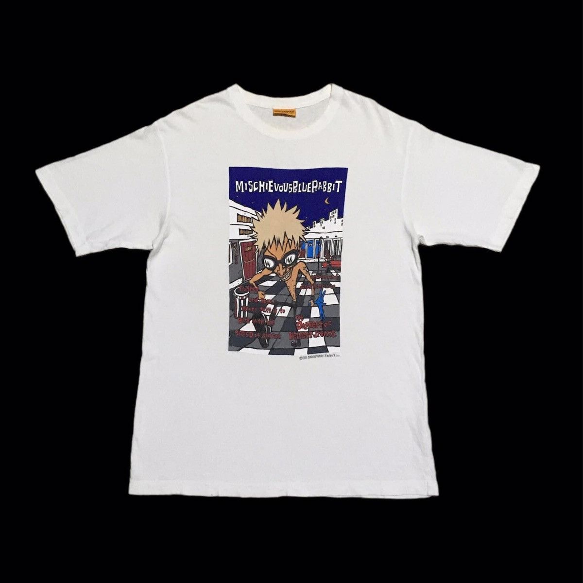 image of Band Tees x Vintage Mischievous in White, Men's (Size Medium)