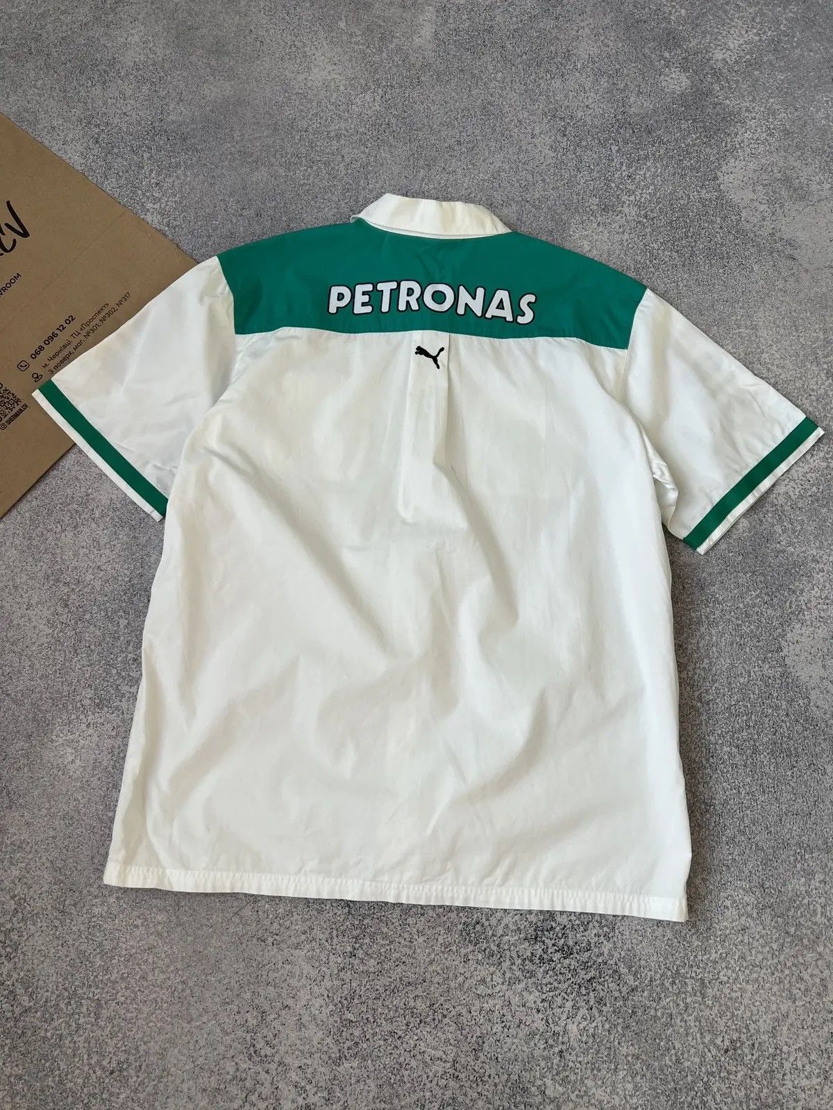 Puma × Vintage Vintage 90s Petronas Shorts Sleeve Racing Button up Size US L / EU 52-54 / 3 - 7 Thumbnail