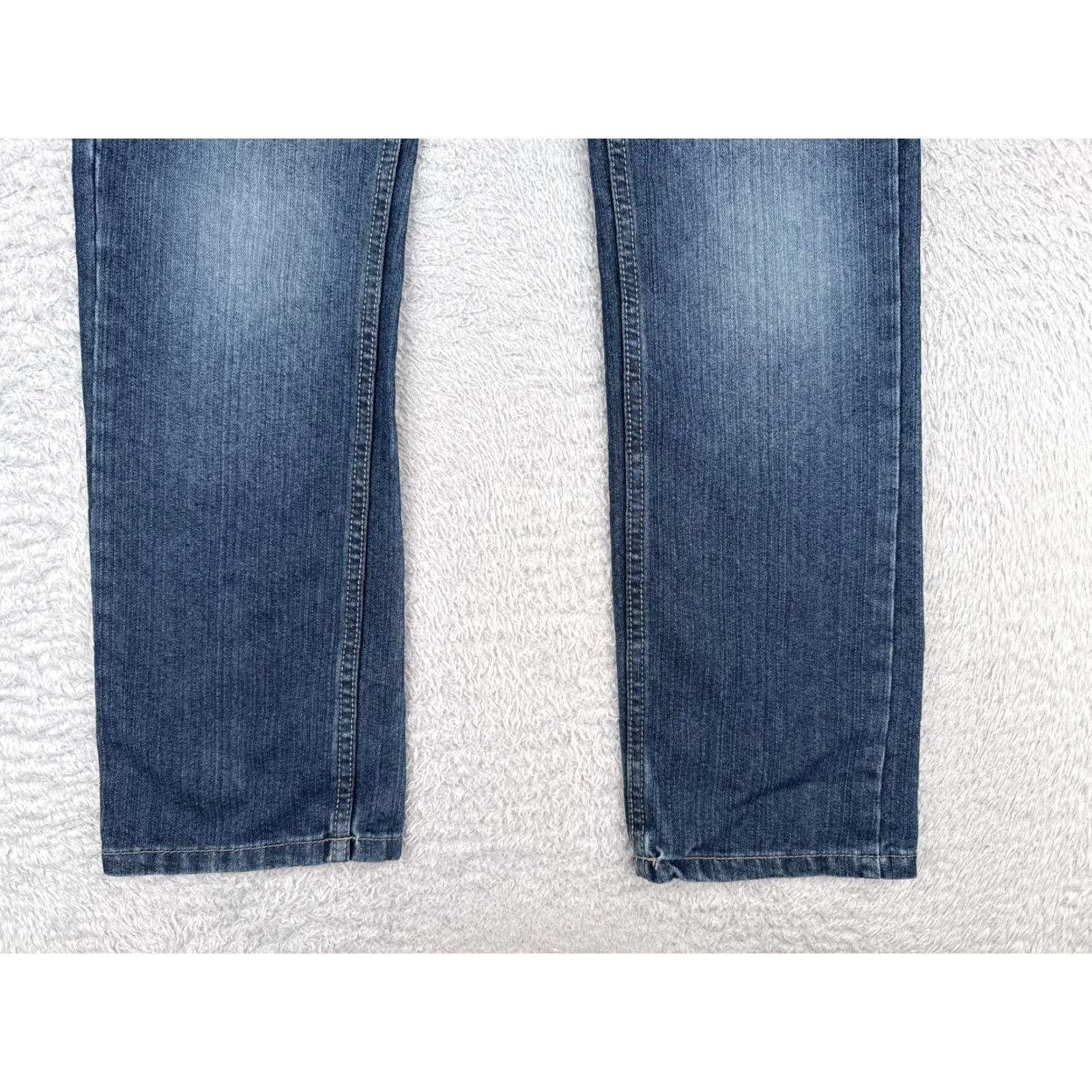 Vintage Seven Souls Jeans Girls 18 Blue Denim Bootcut Mid Rise 30x30 Embroidered 5-Pocket Regular Jeans Mens? Size 40" / US 18 - 2 Thumbnail
