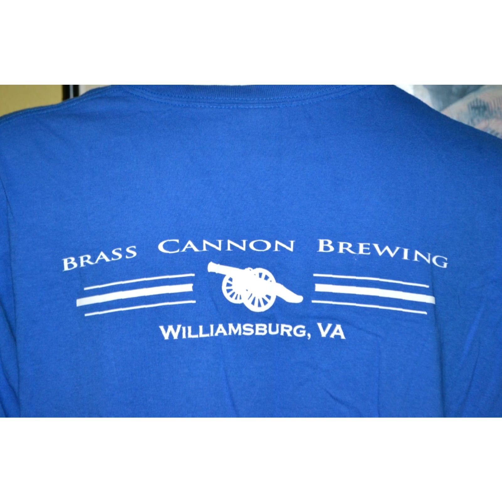 Gildan Brass Cannon Brewing Angry Scot Wee Heavy Ale T Shirt 2XL XXL Williamsburg VA Shirt Men Blue Graphic Tee Short Sleeve Round Neck 100% Cotton Gildan Size US XXL / EU 58 / 5 - 3 Thumbnail
