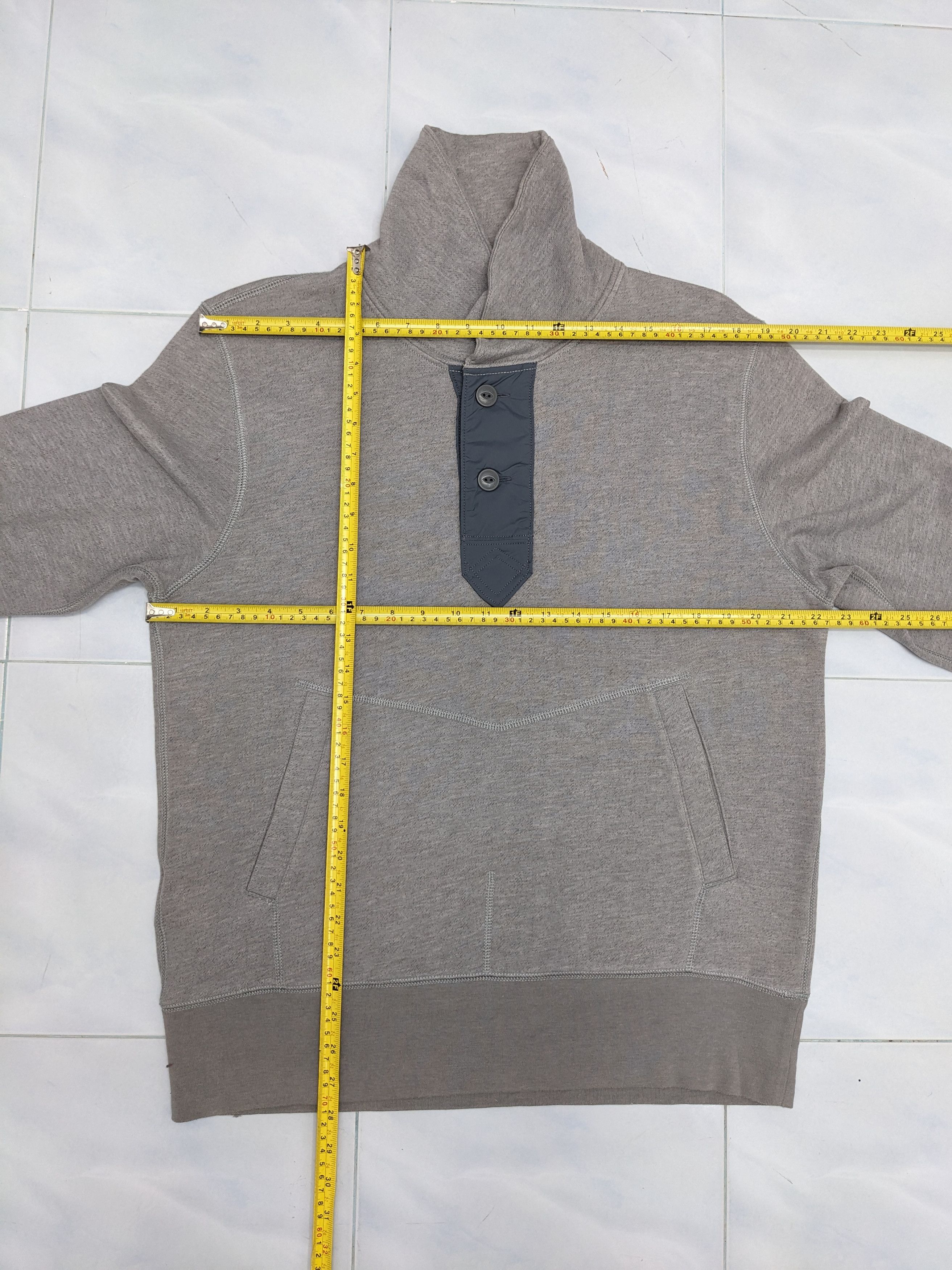 Eddie Bauer Eddie Bauer Grey Cowl Neck Snap Placket Pullover Sweatshirt Size US M / EU 48-50 / 2 - 7 Thumbnail