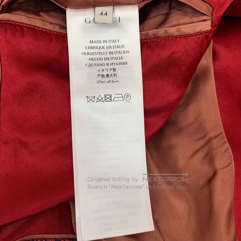 Gucci Gucci Dark red baroque floral embroidery stand-up collar z Size US S / EU 44-46 / 1 - 6 Thumbnail