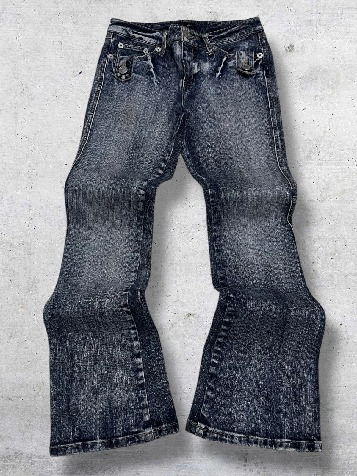 Tornado Mart VINTAGE DAILY TOPIC 1990S JAPAN DESIGNER FLARED RETRO DENIM Size US 28 / EU 44 - 1 Thumbnail