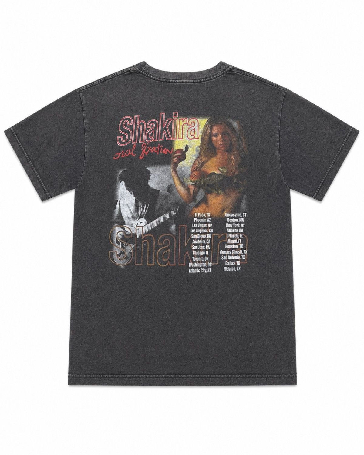 Band Tees Trashed -faded - Shakira Oral Fixation Tour T-Shirt Size US S / EU 44-46 / 1 - 2 Thumbnail