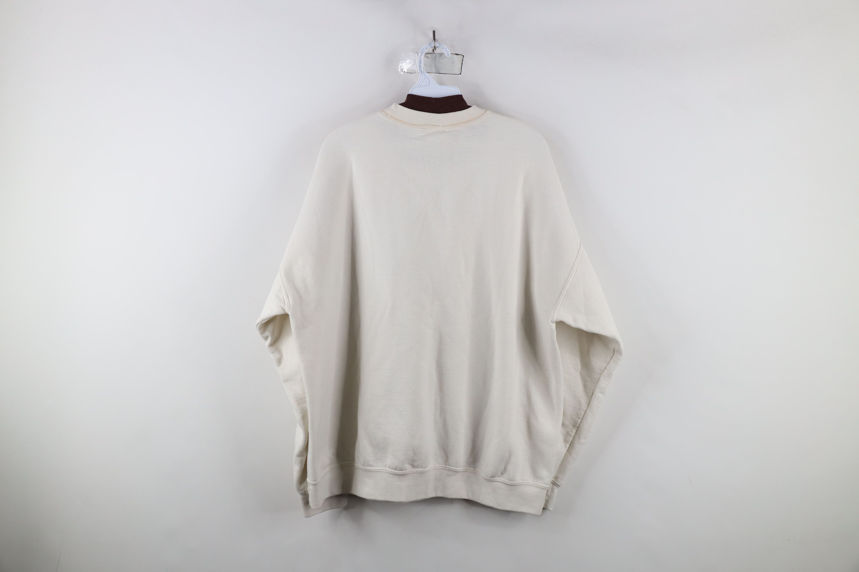 Vintage Vintage 90s Streetwear Kitten Fall Leaves Sweatshirt White Size XL / US 12-14 / IT 48-50 - 9 Thumbnail