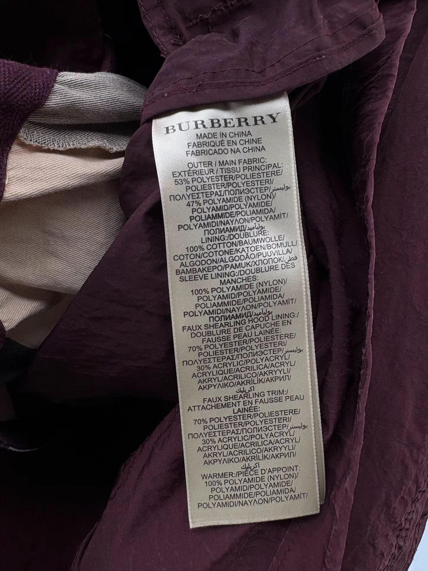 Burberry BURBERRY Faux Fur Collar Padded Coat Size US M / EU 48-50 / 2 - 5 Thumbnail