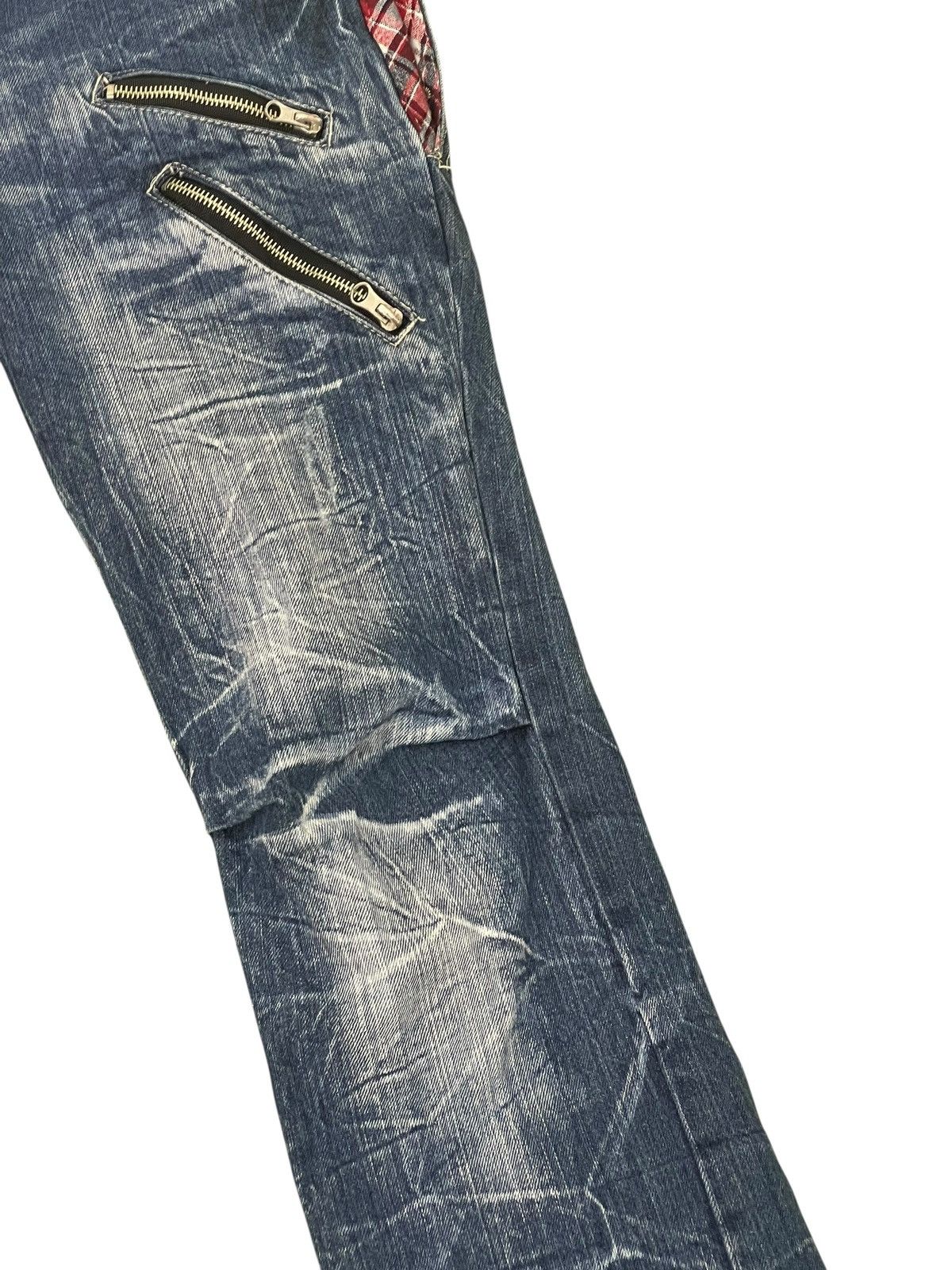 Japanese Brand Double Waist Jeans Roddle Faded Denim Slim1🟦6 Size US 32 / EU 48 - 8 Thumbnail