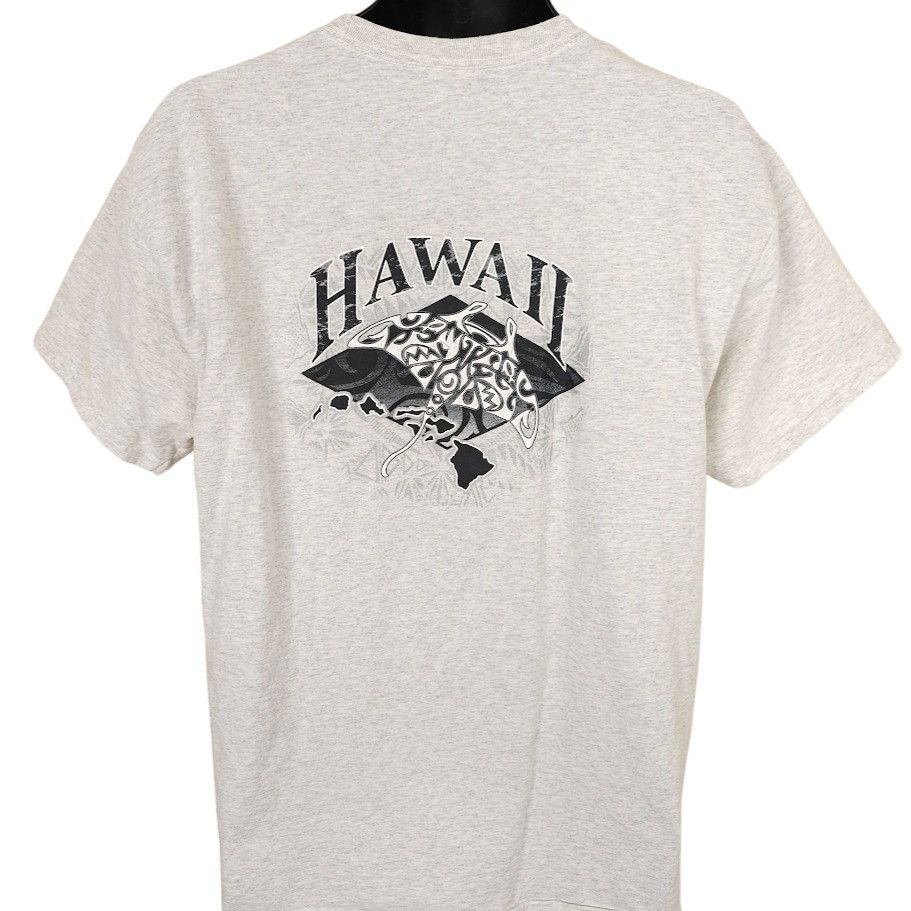 Hanes Hawaii Stingray T Shirt Mens Size Large Gray Hawaiian Surfer Size US L / EU 52-54 / 3 - 1 Thumbnail