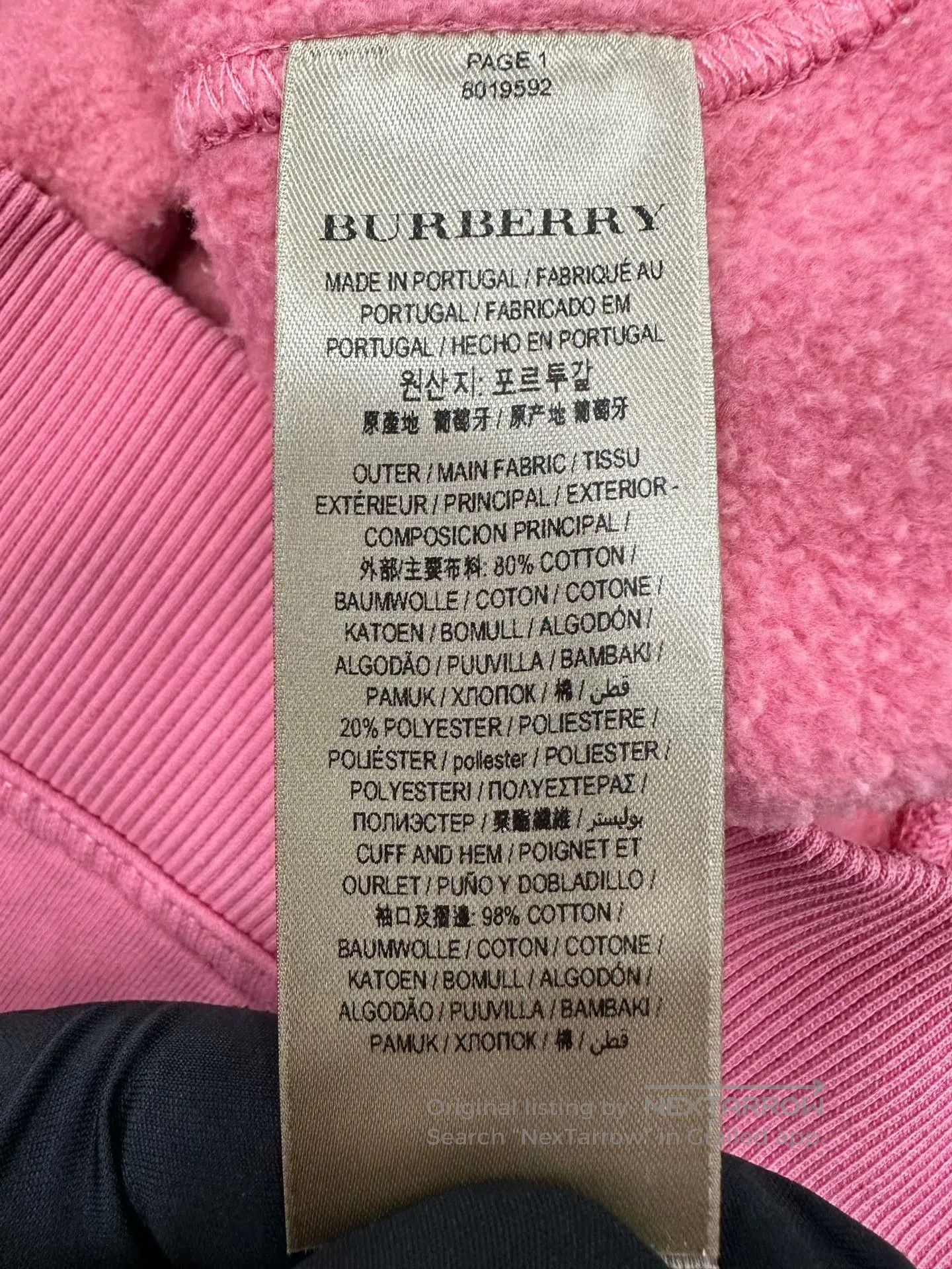 Burberry Burberry Pink Hooded Plaid Zip-up Hoodie Jacket| Size L / US 10 / IT 46 - 4 Thumbnail