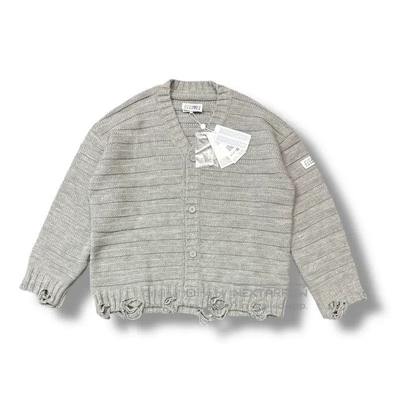 Maison Margiela Maison Margiela Woollen blend destroys knitted cardigan sw Size L / US 10 / IT 46 - 1 Thumbnail