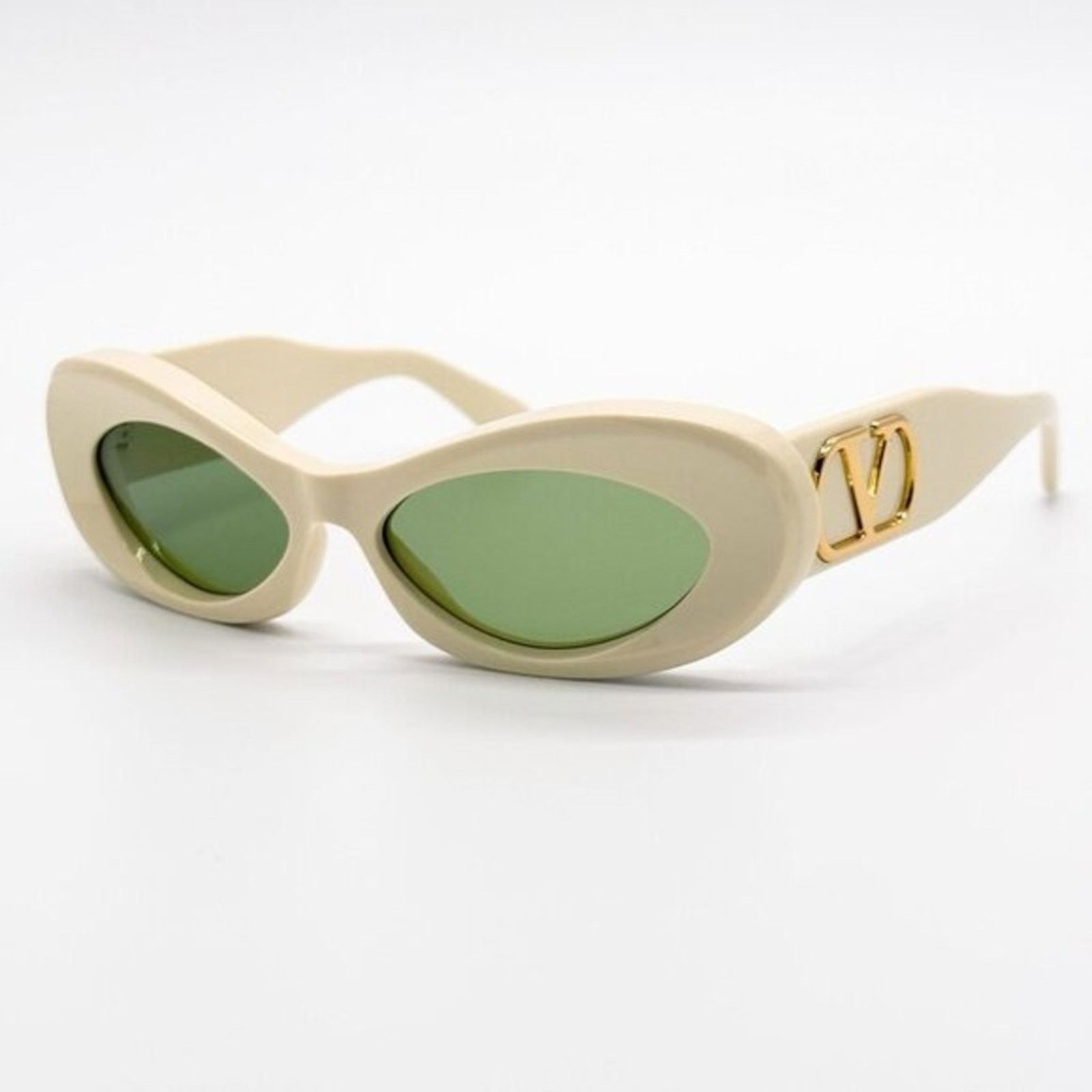 Valentino New! Valentino Ivory Sunglasses with green lenses, VLS 178B Size ONE SIZE - 9 Thumbnail