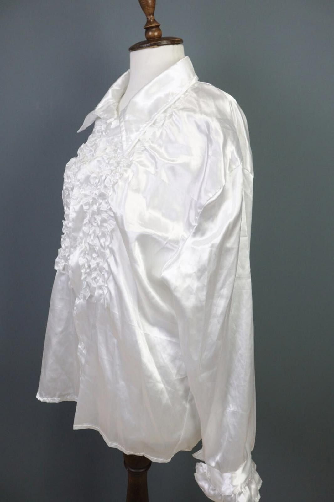 Wolford Woman's Wolford White Ruffle Silk Mix Tunic Top Shirt Size M Size M / US 6-8 / IT 42-44 - 6 Thumbnail