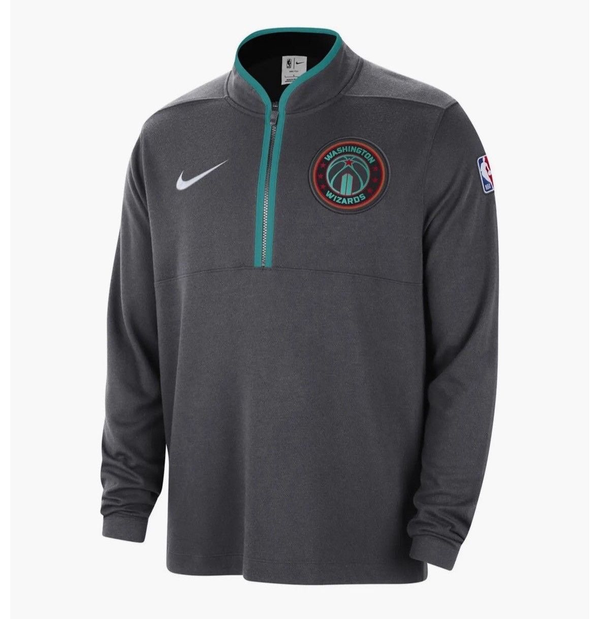 Nike Nike Anthracite Wizards City Edition Authentic Half-Zip Top Size US M / EU 48-50 / 2 - 1 Thumbnail