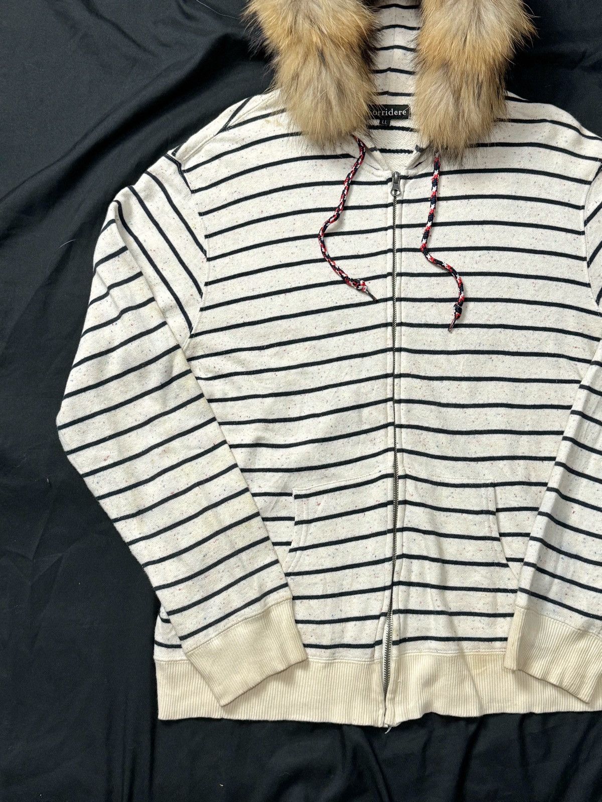 Beauty Beast × Japanese Brand × Le Grande Bleu (L.G.B.) Striped fur hoodie sorridere Size US L / EU 52-54 / 3 - 4 Thumbnail