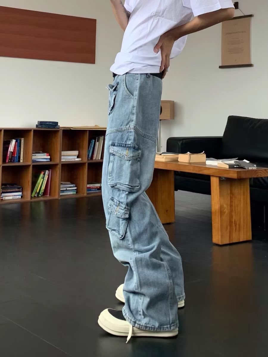 Japanese Brand × Jean High street washed and distressed casual jeans Size US 31 - 3 Thumbnail