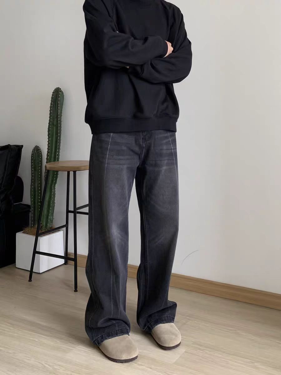 Japanese Brand × Vintage #04 Washed and Aged Loose Fit Vintage Black Jeans Size US 30 / EU 46 - 4 Thumbnail