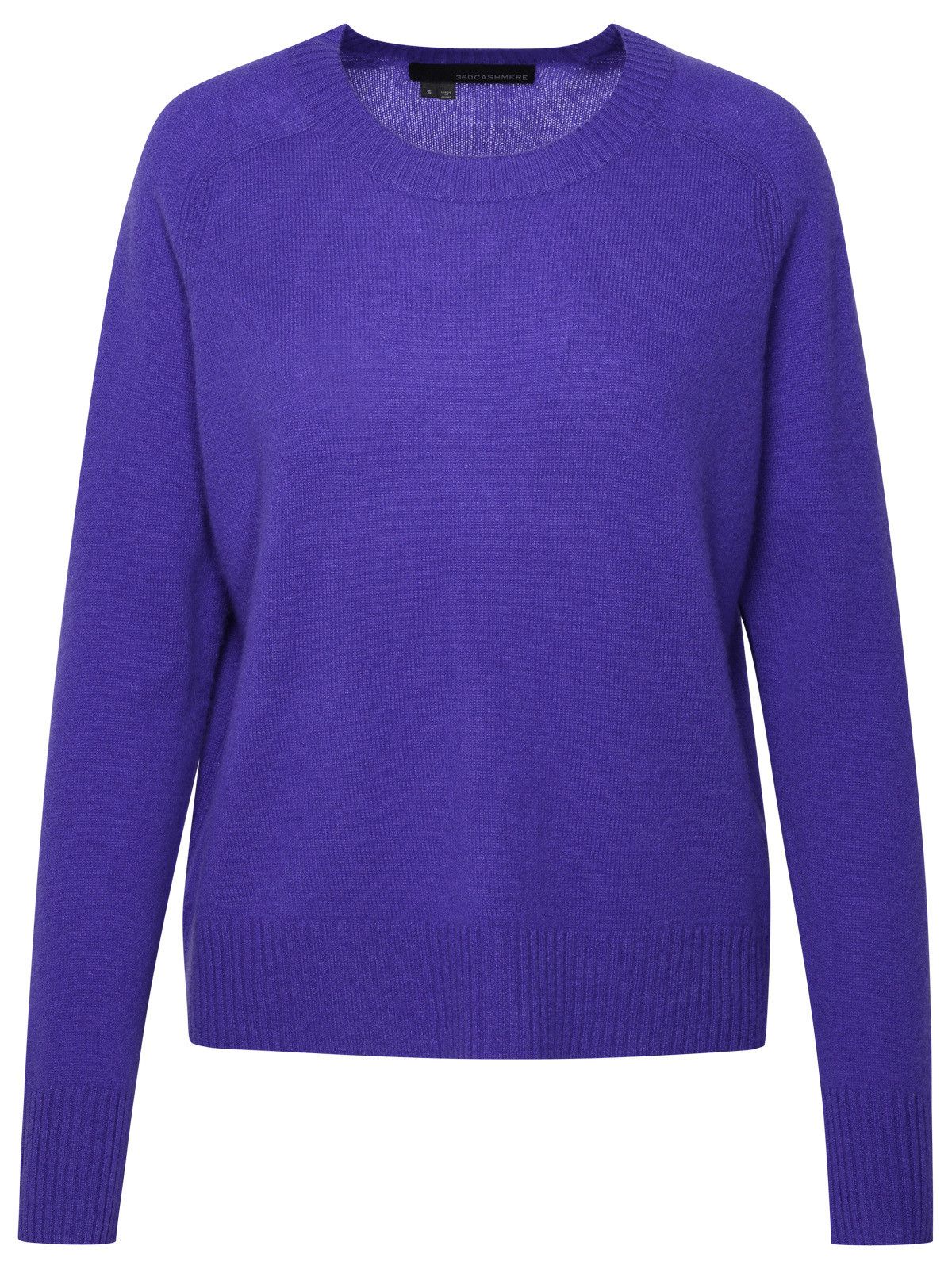 image of 360 Cashmere 'taylor' Purple Cashmere Sweater in Violet, Women's (Size Small)