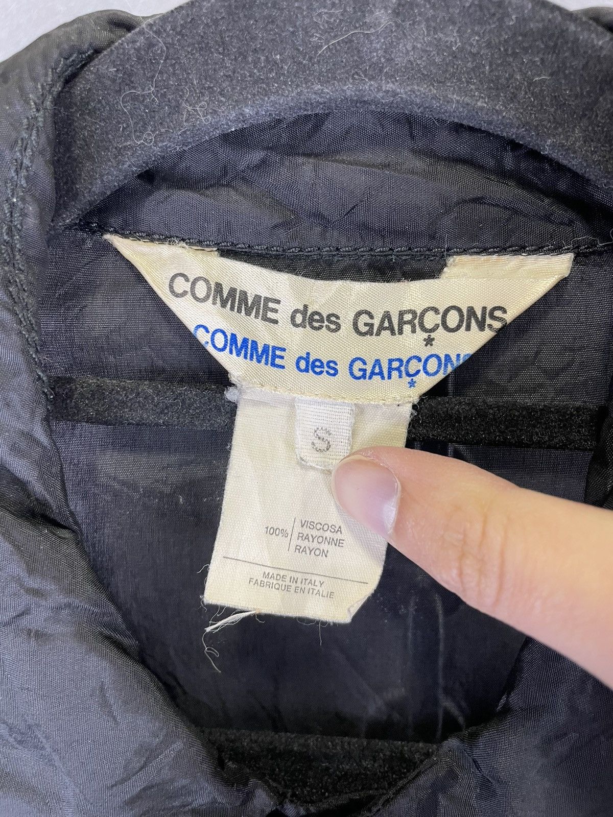 Comme des Garcons × Japanese Brand × Vintage Vintage Comme Des Garçon Black Peter Pan Collar Jacket Sz S Size S / US 4 / IT 40 - 6 Thumbnail