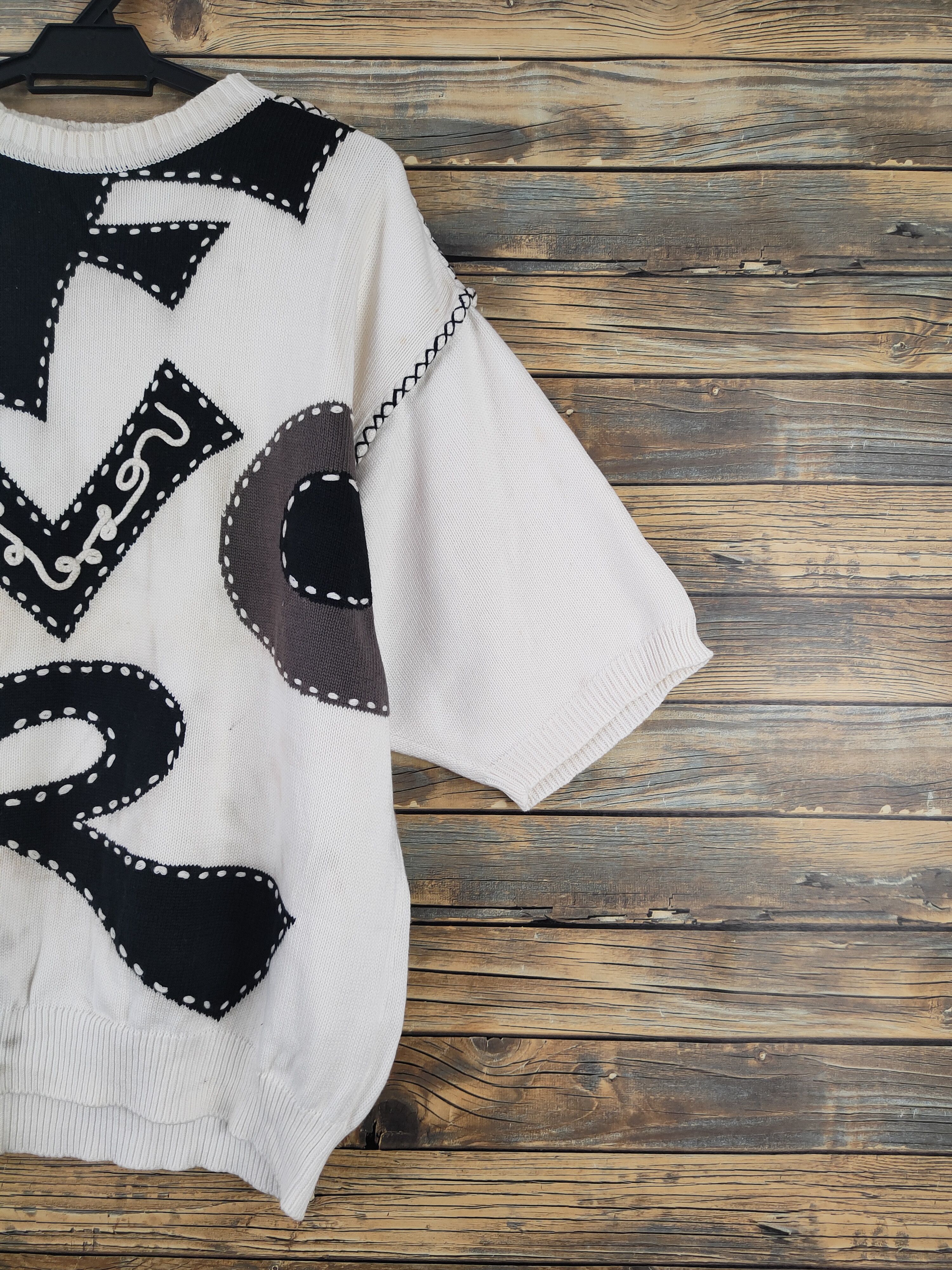 Vintage Blackpia Ivory Knitwear Short Sleeve Sweatshirts #W2234 Size US L / EU 52-54 / 3 - 5 Thumbnail