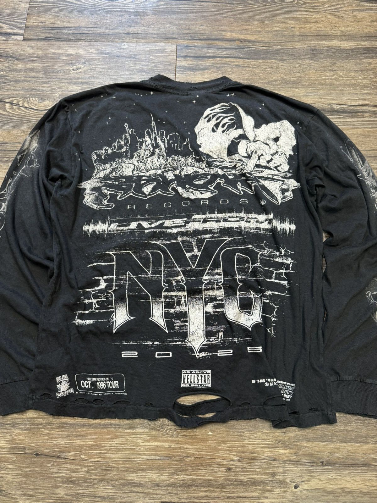 HELLSTAR HELL STAR LIBERTY RECORDS VINTAGE LONGSLEEVE *RARE* Size US S / EU 44-46 / 1 - 8 Thumbnail