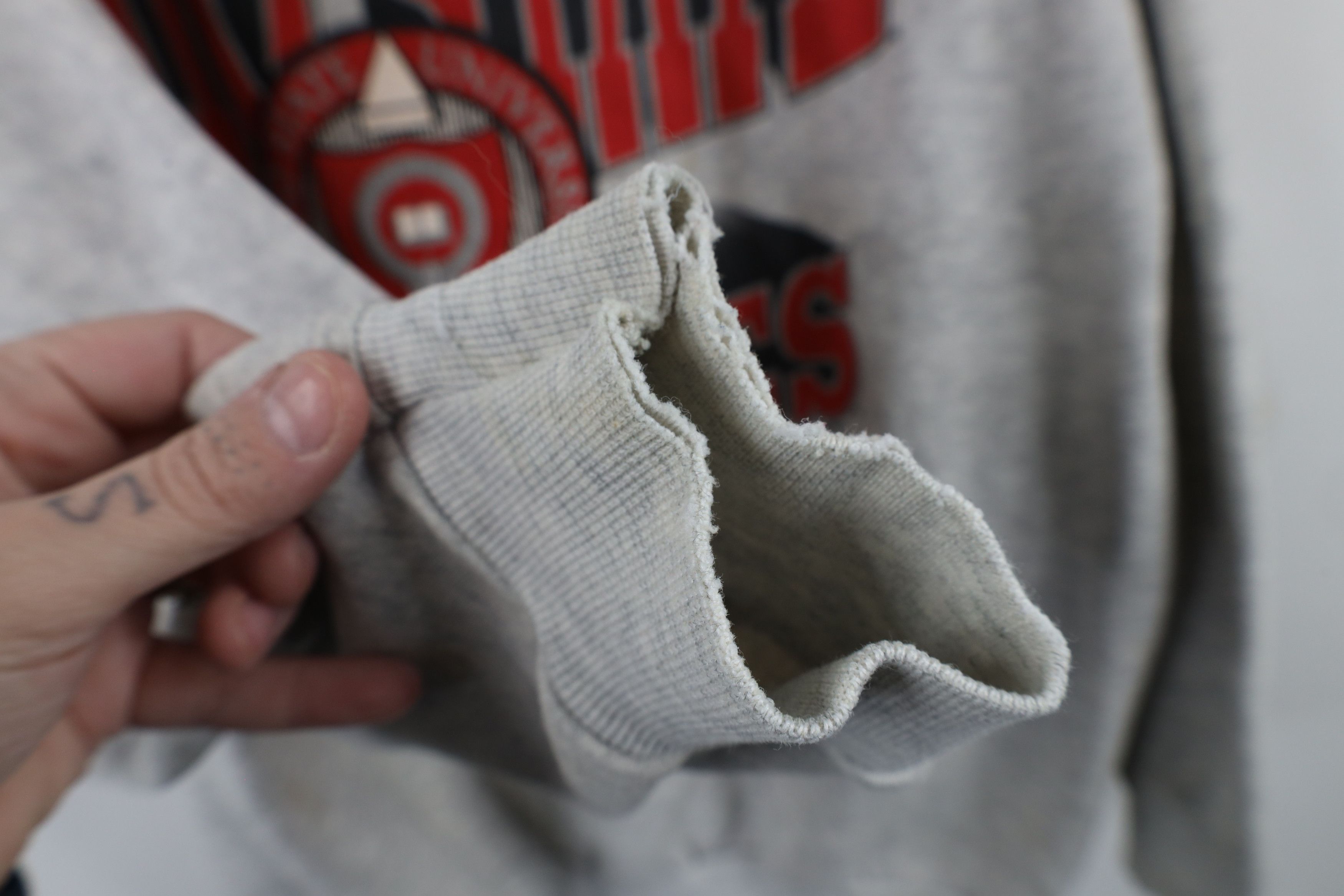 Vintage Vintage 90s Spell Ohio State University Sweatshirt Gray USA Size US XXL / EU 58 / 5 - 11 Thumbnail