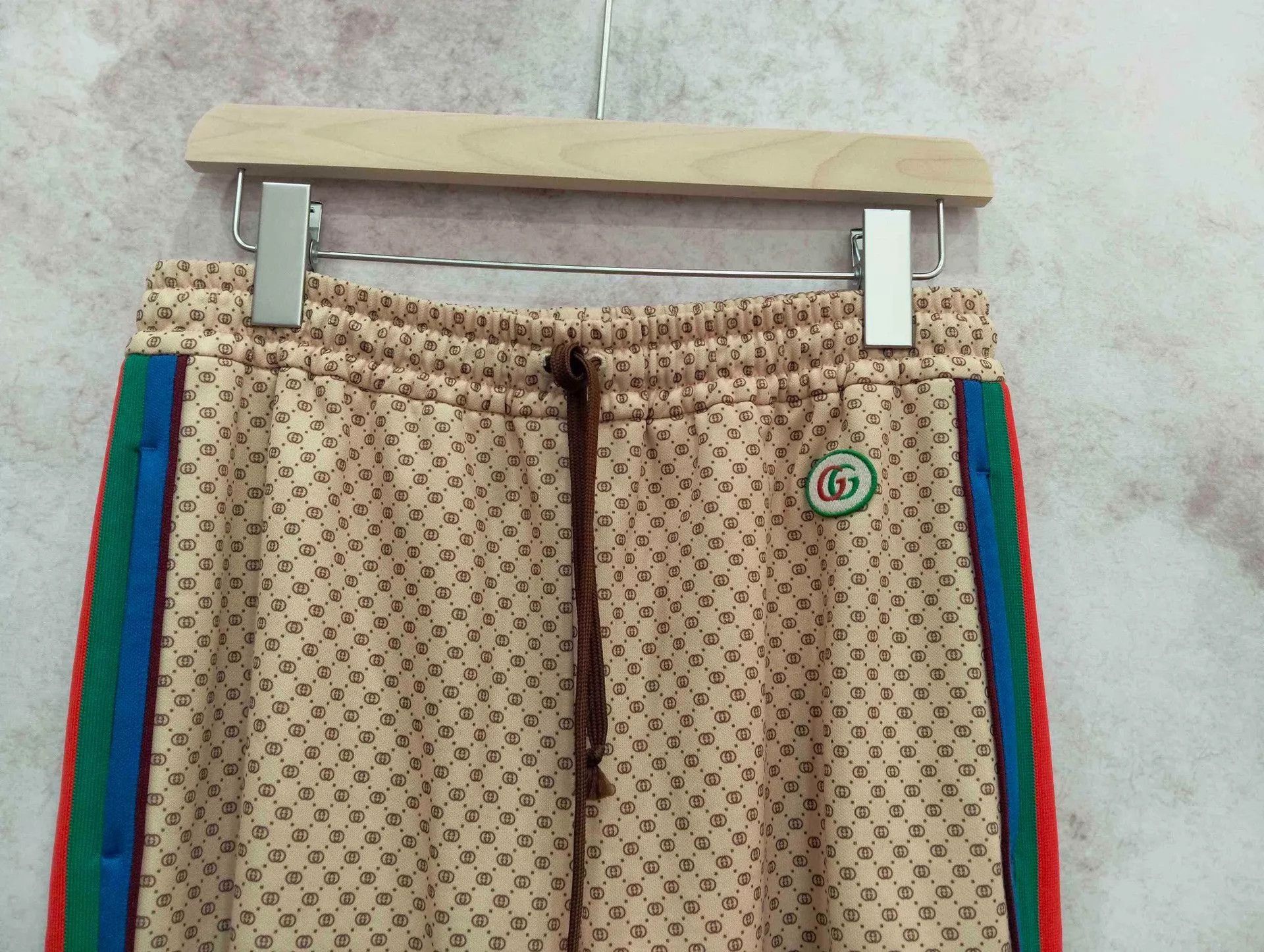 Gucci Beige Patterned Casual Pants with Side Stripes Size US 34 / EU 50 - 6 Thumbnail