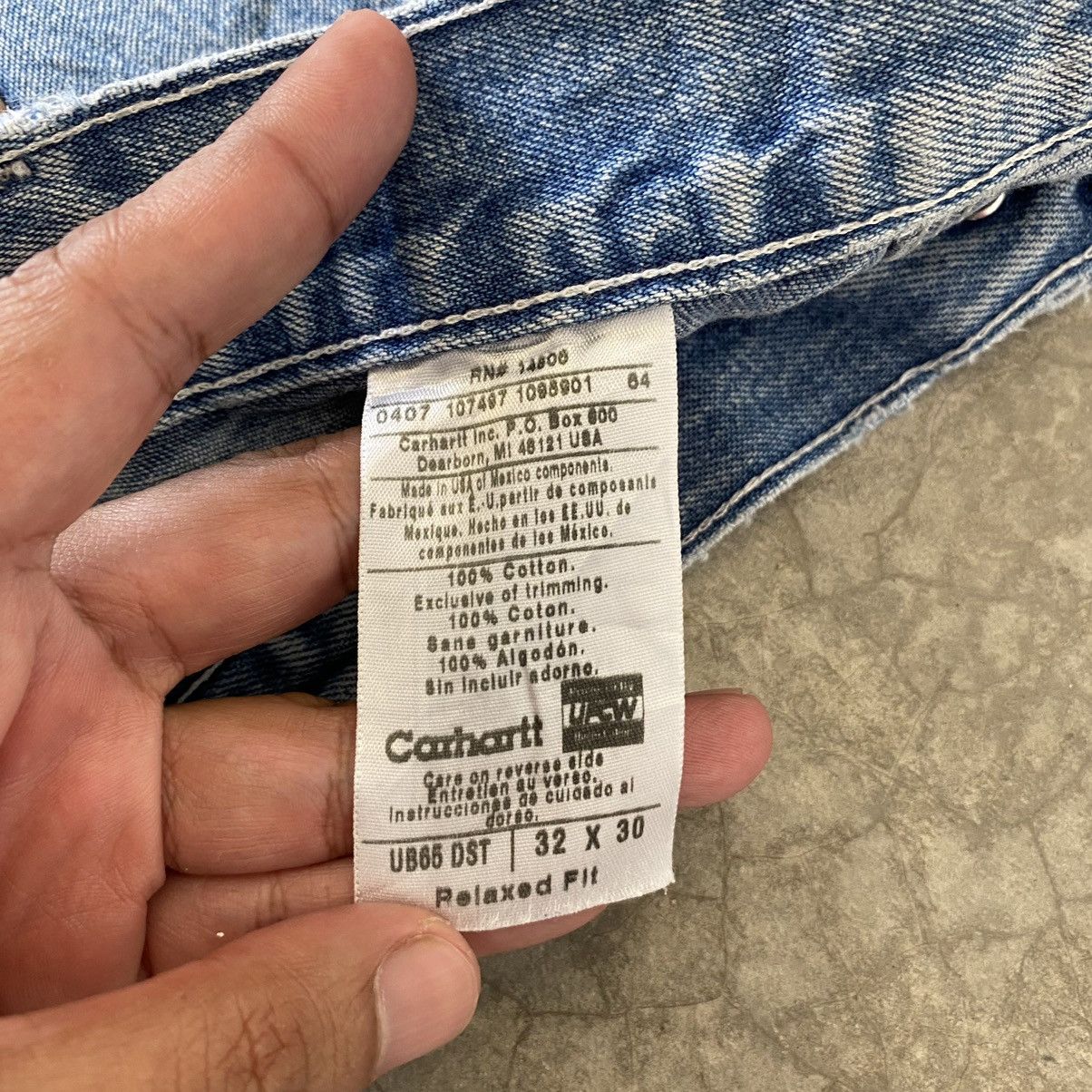 Carhartt Size 31x29 VTG Carhartt Faded Blue Carpenter Denim Jeans Size US 31 - 22 Thumbnail