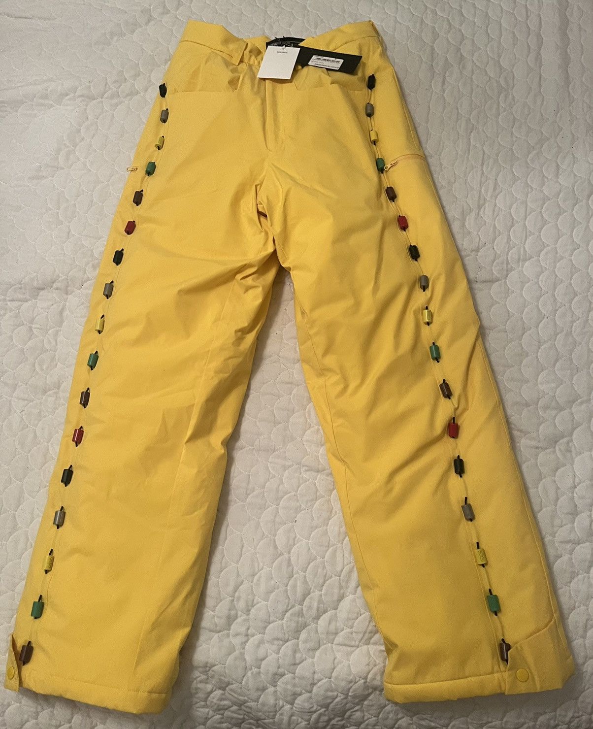 SPENCER BADU SPENCER BADU Yellow Beaded Pants Size US 30 / EU 46 - 1 Thumbnail