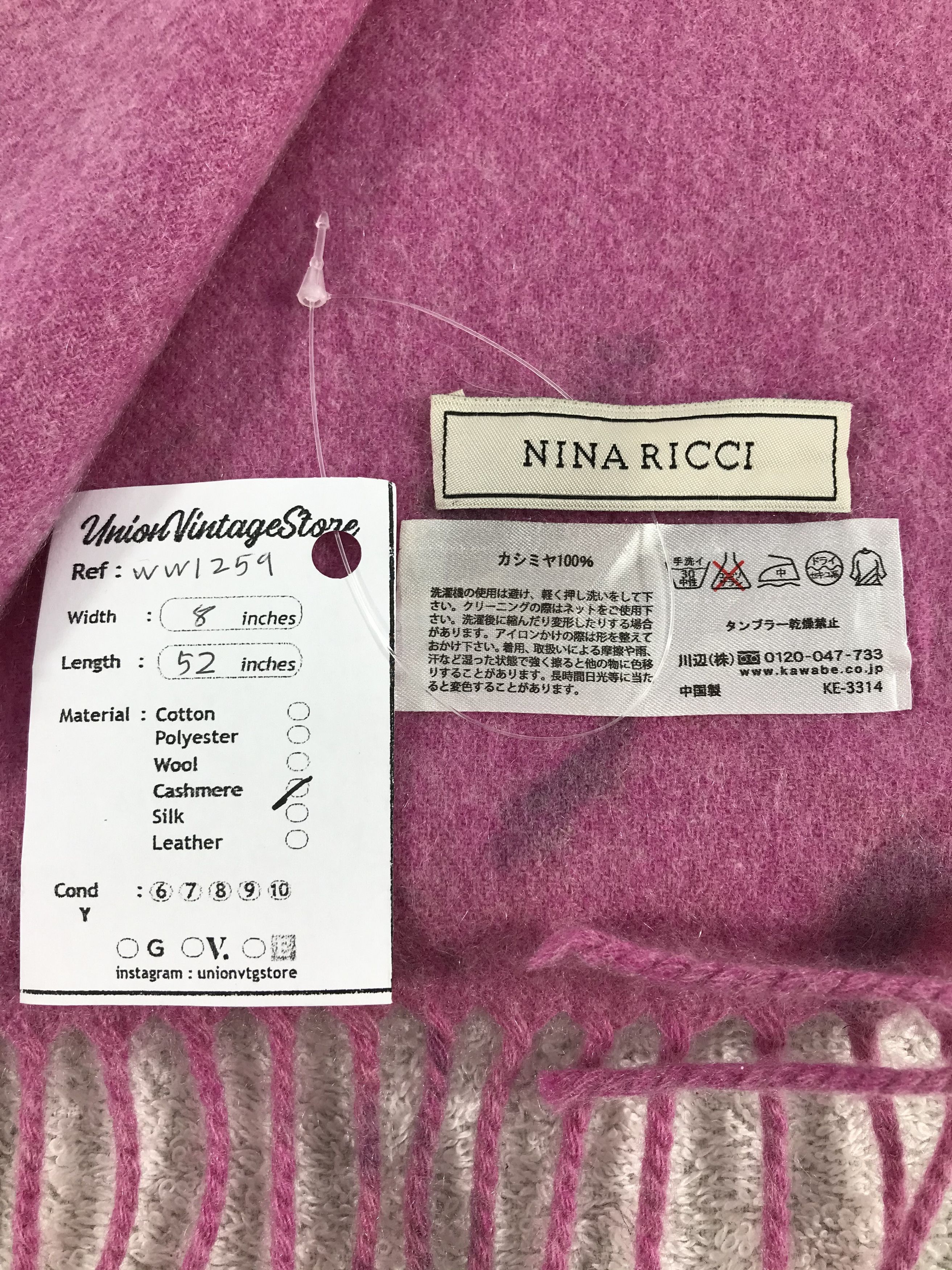 Vintage Nina Ricci Scarf / Muffler / Neckwear - WW1259 Size ONE SIZE - 5 Thumbnail
