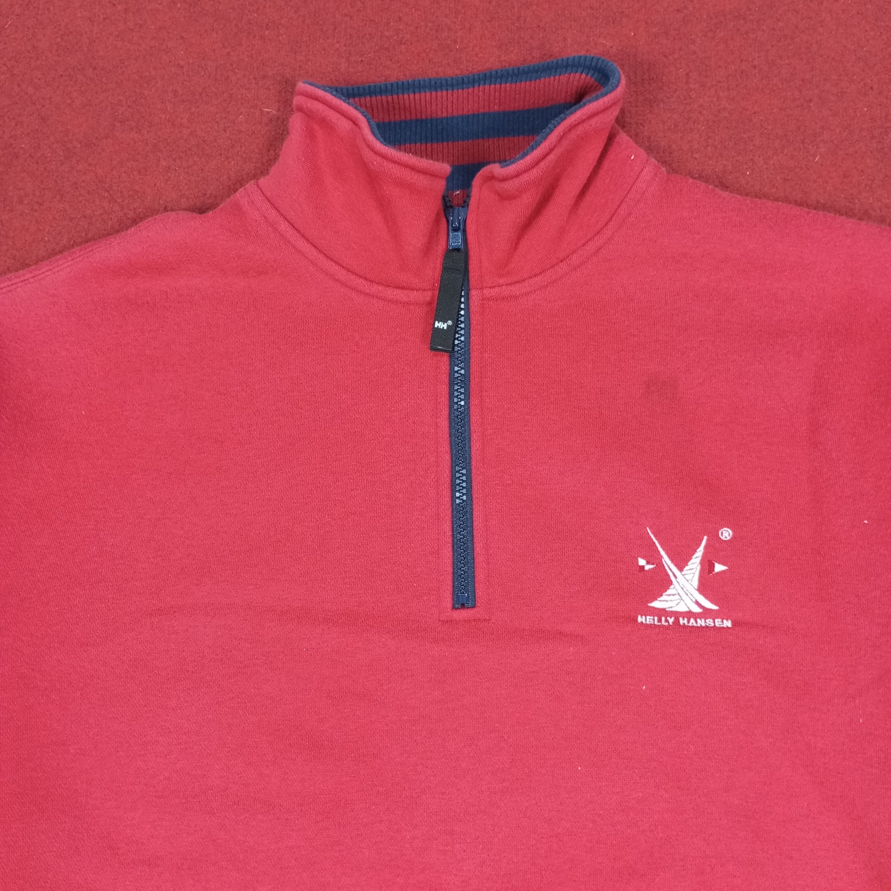 Helly Hansen × Vintage Helly Hansen Half Zipper Sweatshirt Streetwear Style Size US L / EU 52-54 / 3 - 2 Thumbnail