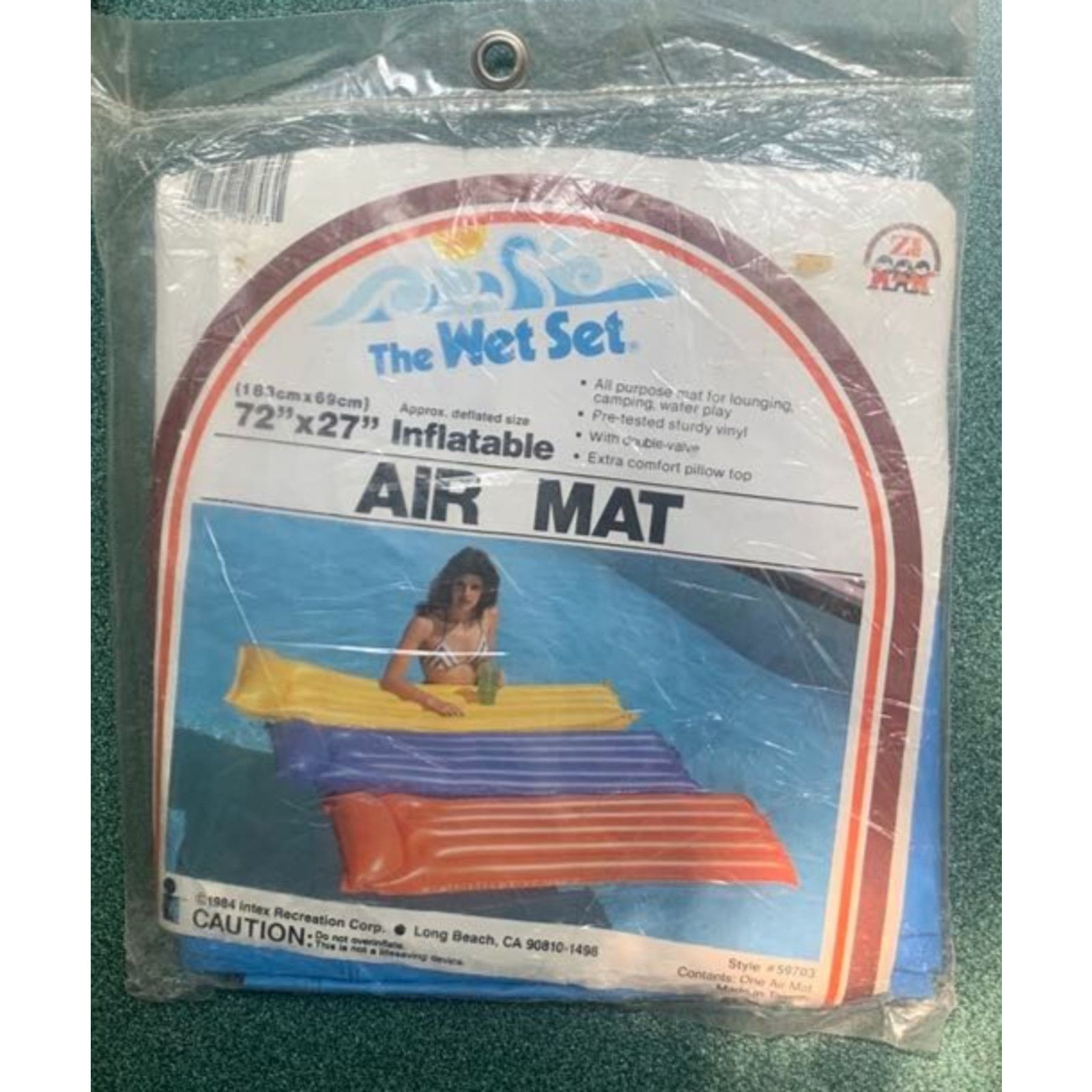 Other VINTAGE 1984 Wet Set Intex Blue Inflatable Mat 59703 72x27 Size ONE SIZE - 1 Thumbnail