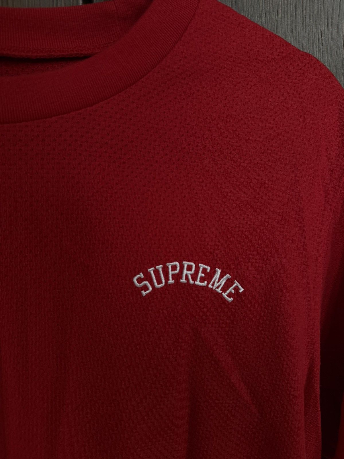 Supreme Supreme 2018 S/S Arc Logo T-shirt Red Mesh Size US M / EU 48-50 / 2 - 2 Thumbnail