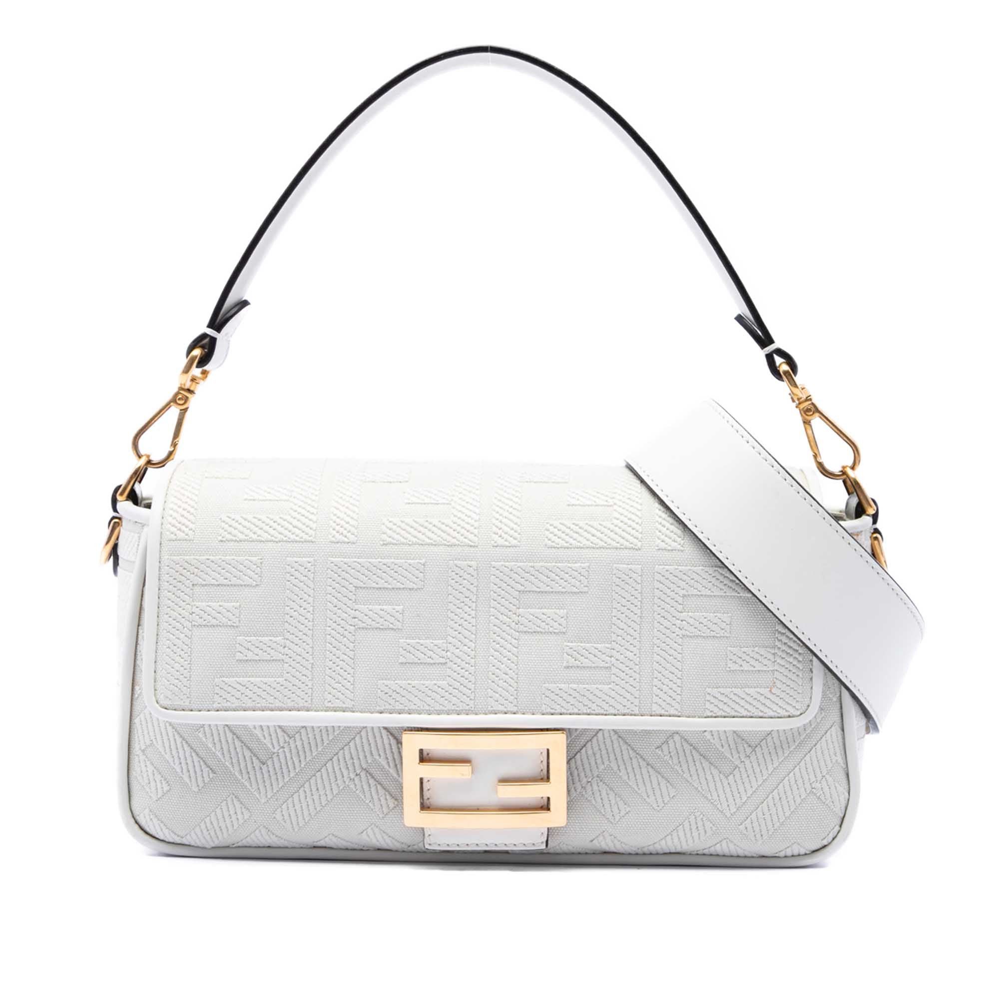 Fendi Zucca Embroidered Canvas Baguette Satchel Size ONE SIZE - 1 Thumbnail