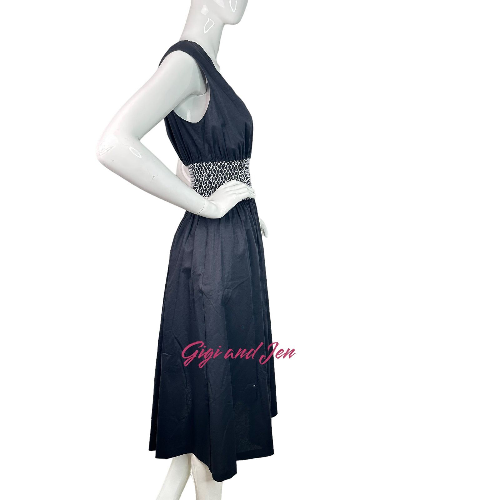 Kate Spade Kate Spade Poplin V-neck Dress Medium in Black Size M / US 6-8 / IT 42-44 - 2 Thumbnail