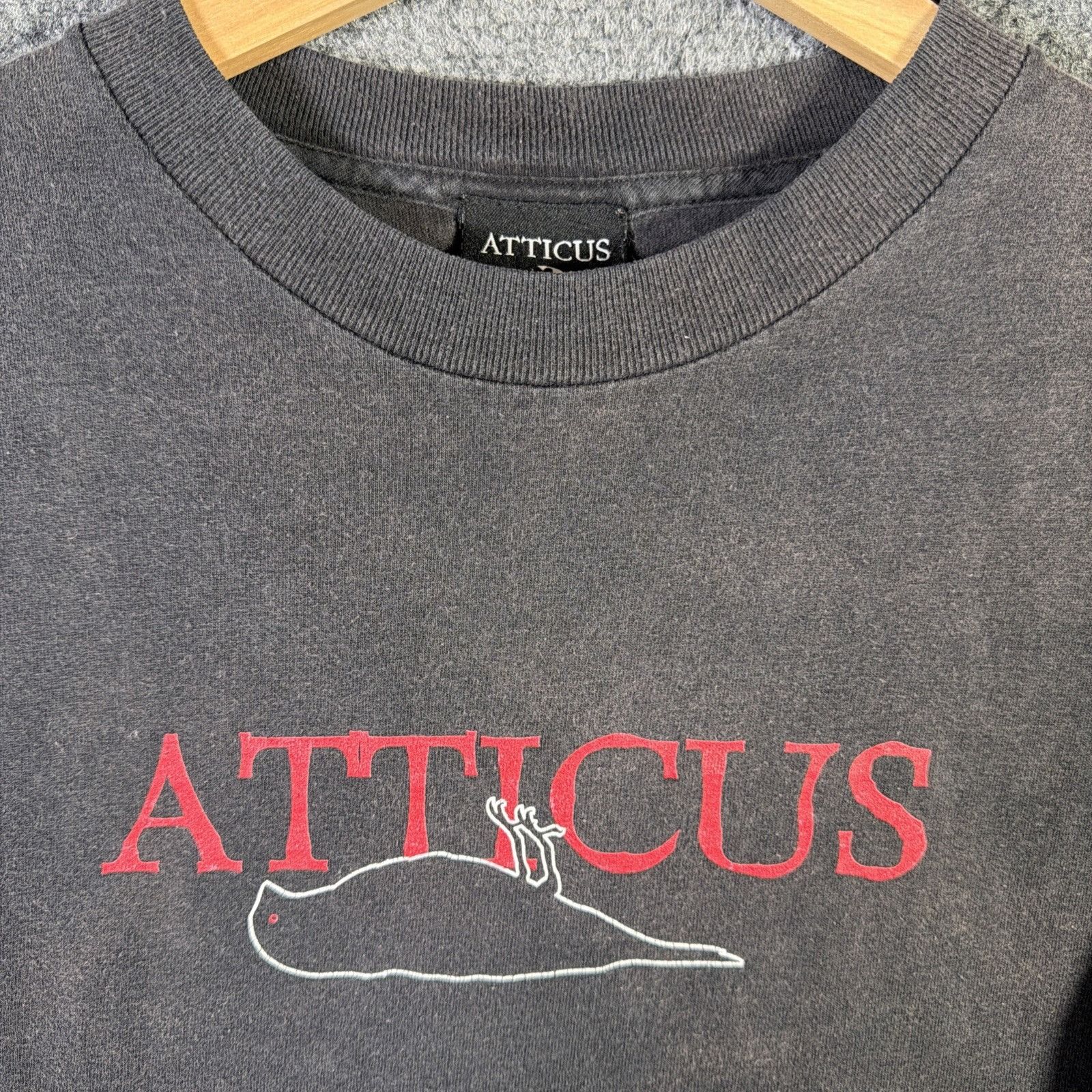 Vintage Vintage Atticus Shirt Medium Black 90s Faded Finch Movie Boo Size US M / EU 48-50 / 2 - 3 Thumbnail
