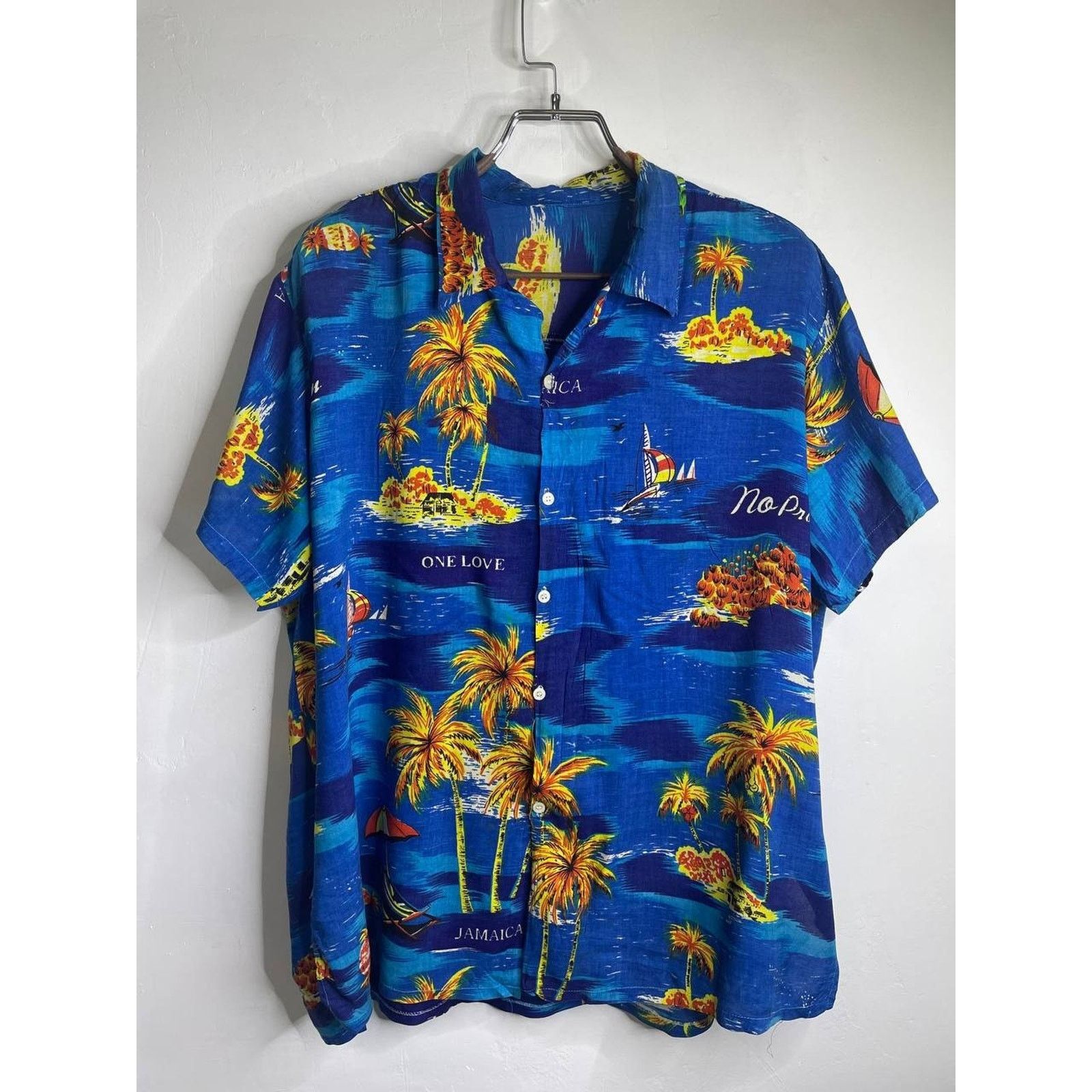 Vintage Vintage Jamaica Hawaiian Shirt Palm Tree XL Island Style Size US XL / EU 56 / 4 - 1 Thumbnail