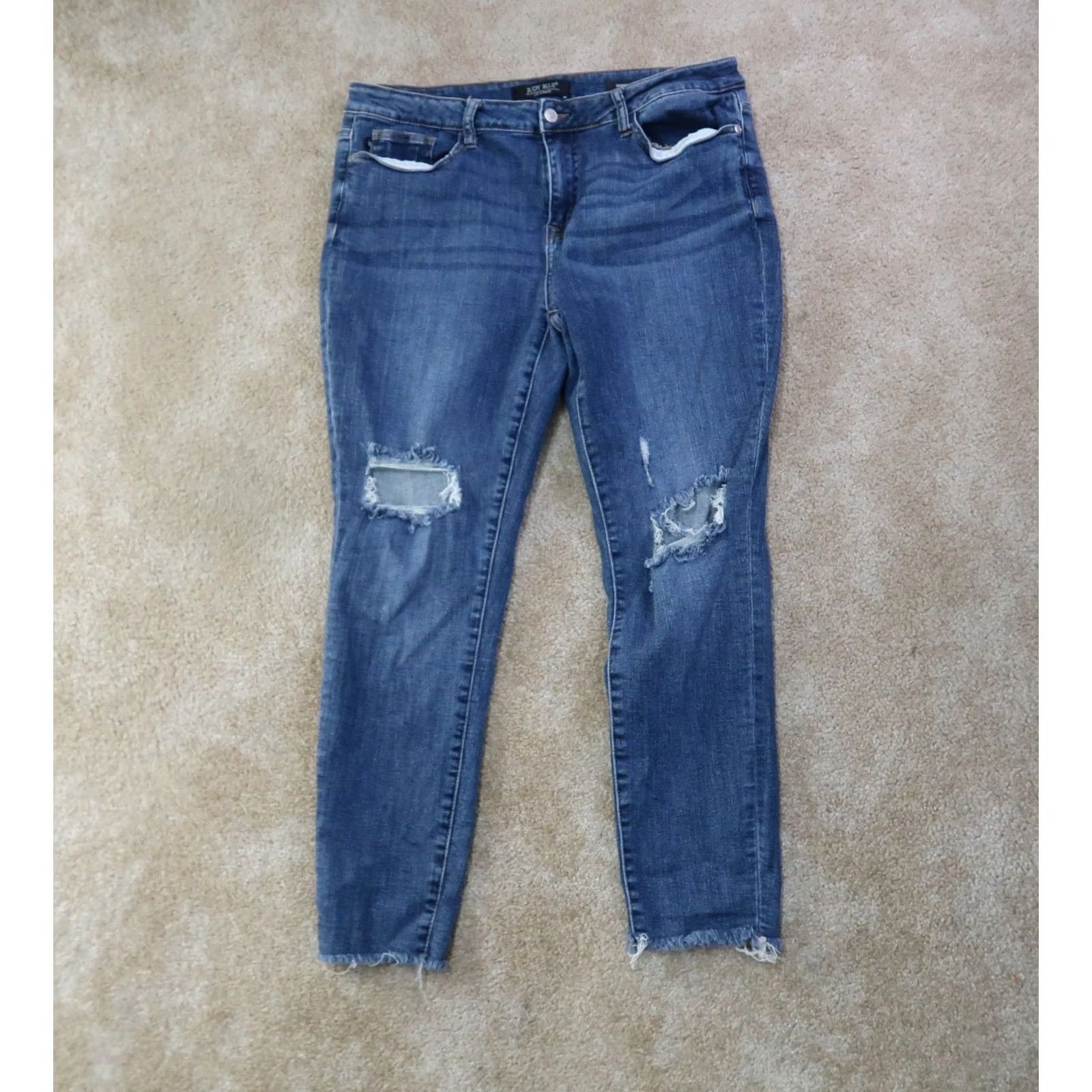 Vintage Judy Blue High Rise Skinny Jeans Women's 15/32 Stretch Denim Blue 5-Pocket Style Classic Slim 27 Inseam Jeans XS-XL? Size 36" / US 14 / IT 50 - 2 Thumbnail