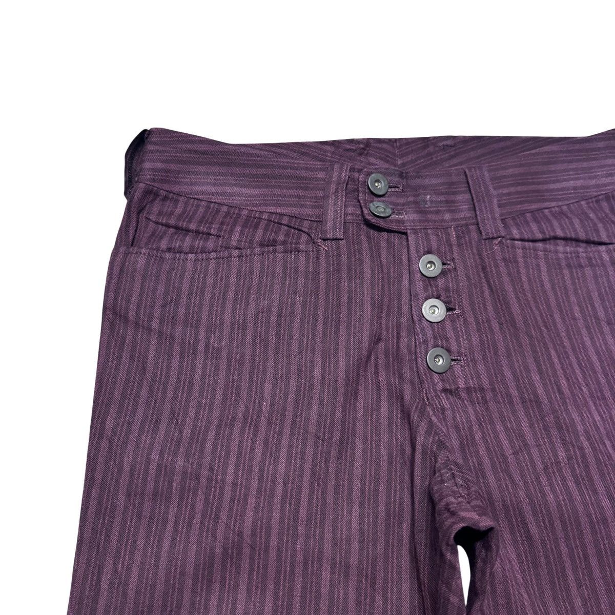 Tornado Mart Tornado Mart expose Button Pinstriped Flare Pants Size US 28 / EU 44 - 4 Thumbnail