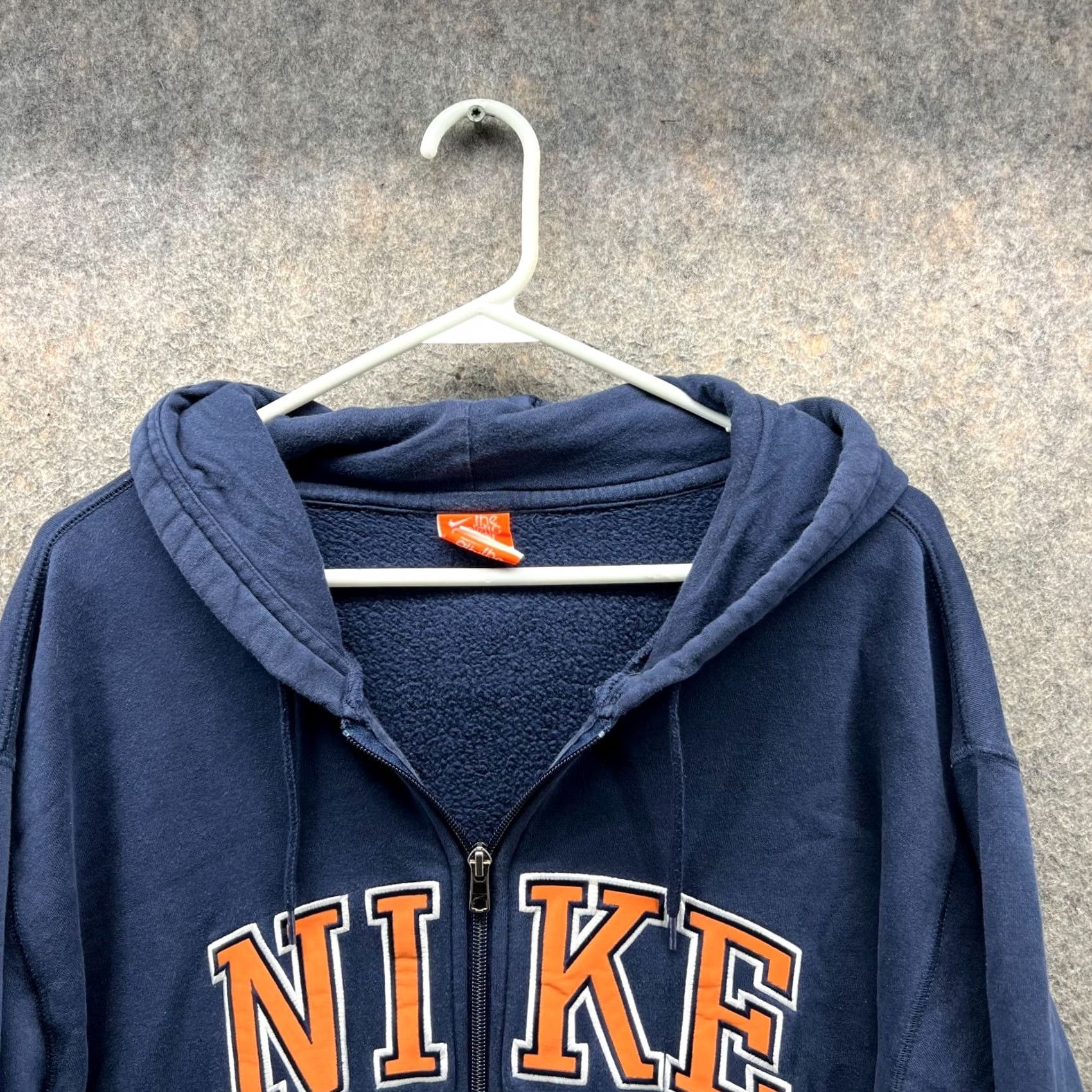 Nike VINTAGE Nike Jacket Men XXL Blue Orange Full Zip Hoodie Spell Out Retro 90s Shirt Sweater Mens Size US XXL / EU 58 / 5 - 7 Thumbnail