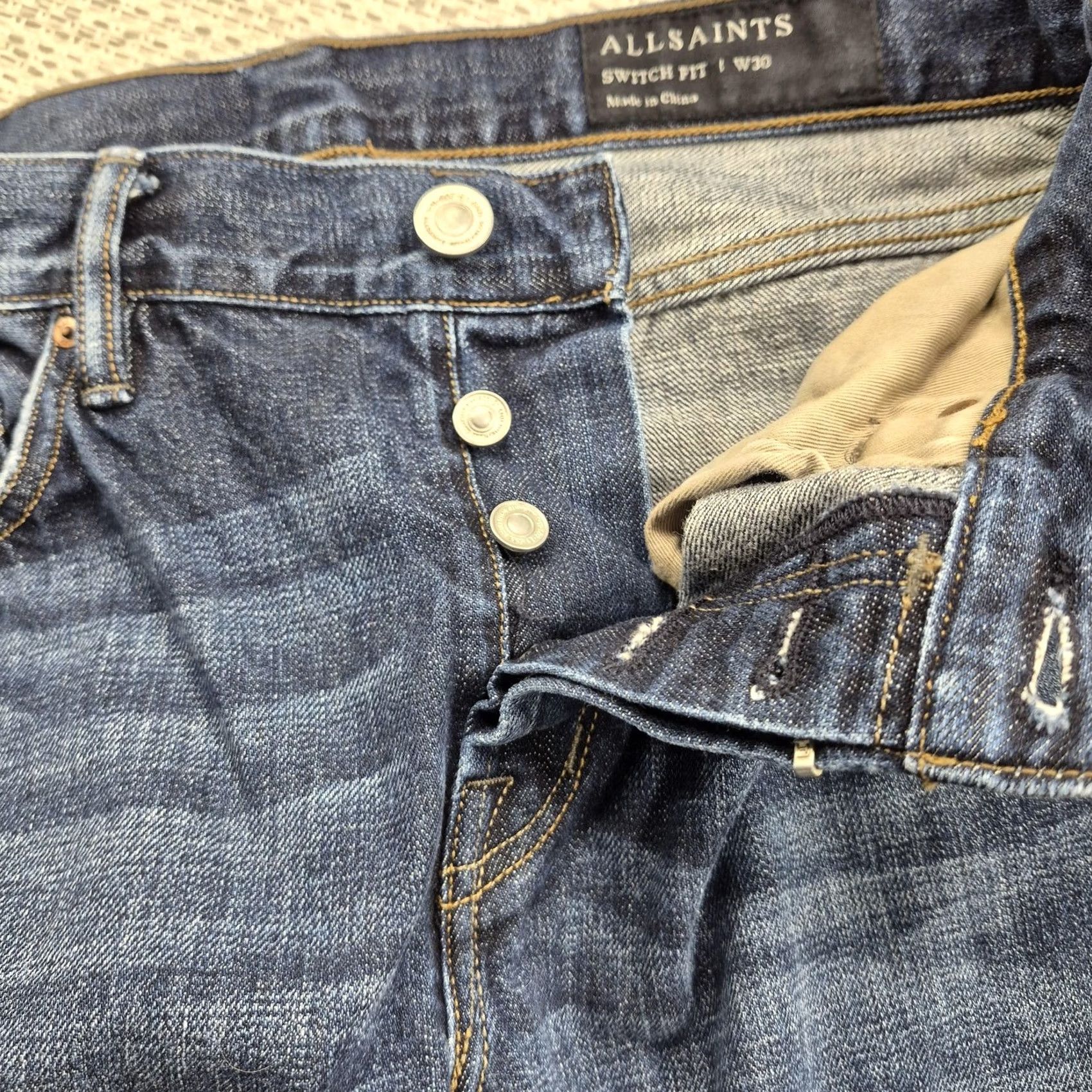 Allsaints AllSaints Mens Bermuda Shorts 30 Blue Stamp Switch Denim Casual Button Fly Bermuda Shorts Mens 30 Blue Stamp Switch Denim Short 5-Pocket Design Size US 30 / EU 46 - 5 Thumbnail