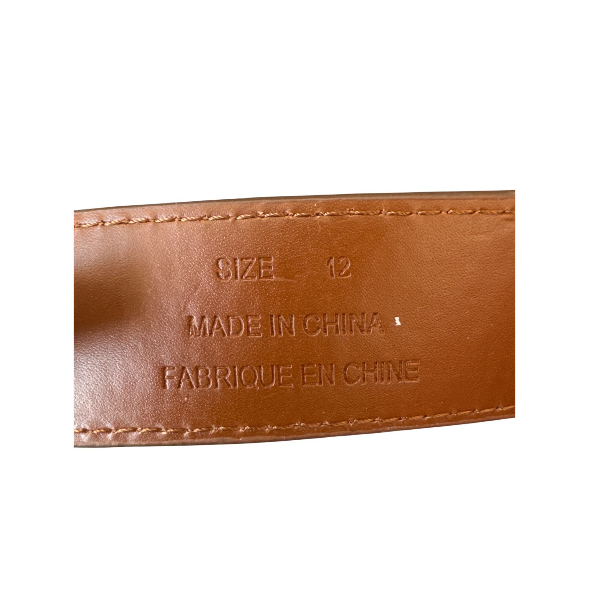 Other Brown Faux Leather Belt With Gold-Tone Metal Ring Buckle Siz Size ONE SIZE - 7 Thumbnail